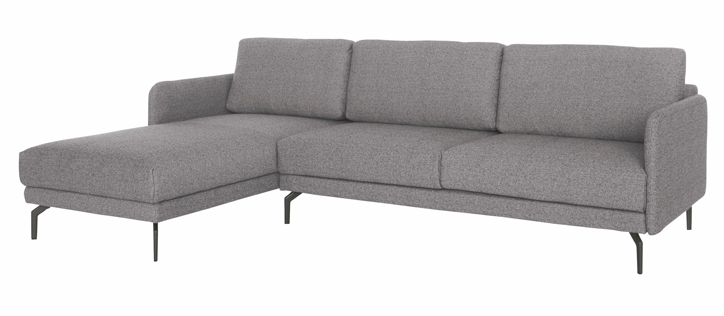 hülsta sofa Ecksofa »hs.450«, Armlehne sehr schmal, Breite 274 cm, Alugussfuß Umbragrau