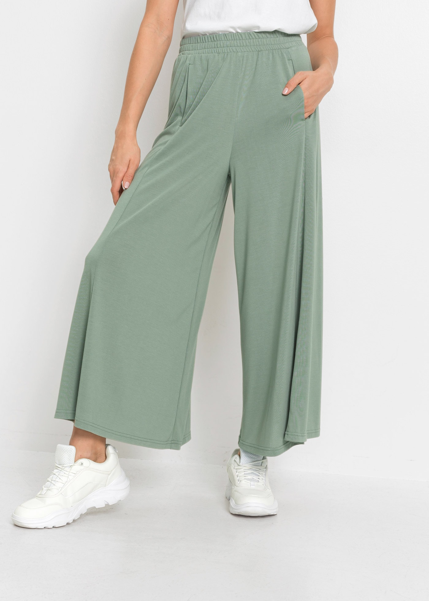 bonprix Culotte "Jersey-Culotte mit weitem Bein" aus Modal und Polyester, L günstig online kaufen