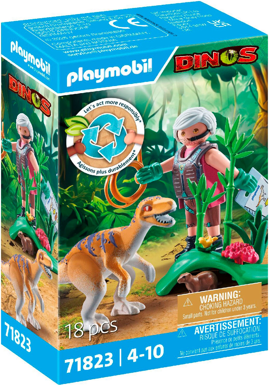 Playmobil® Konstruktions-Spielset »Velociraptor (71823), Playmobil Dinos«, (18 St.)