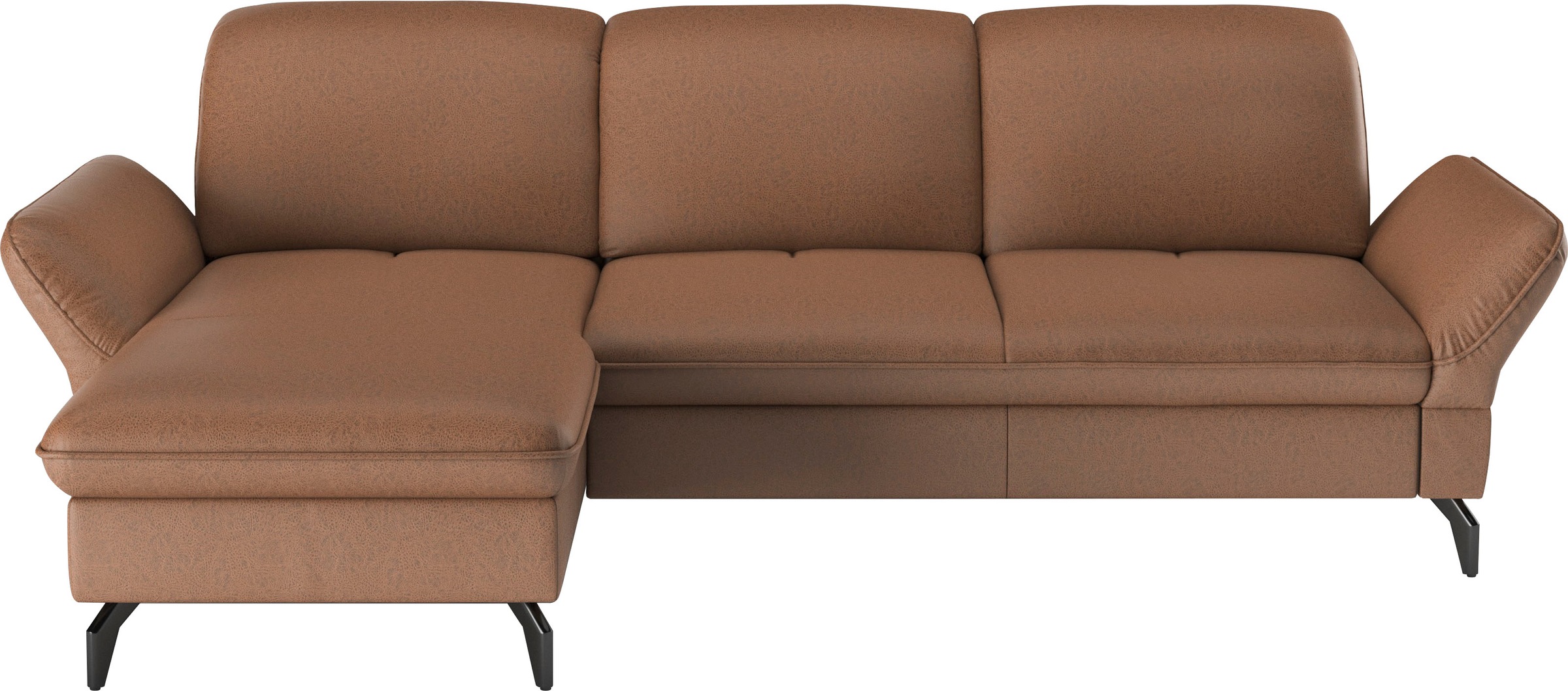 sit&more Ecksofa "Leandro L-Form" Wahlweise mit Bett-, Kopfteil - und Armle günstig online kaufen