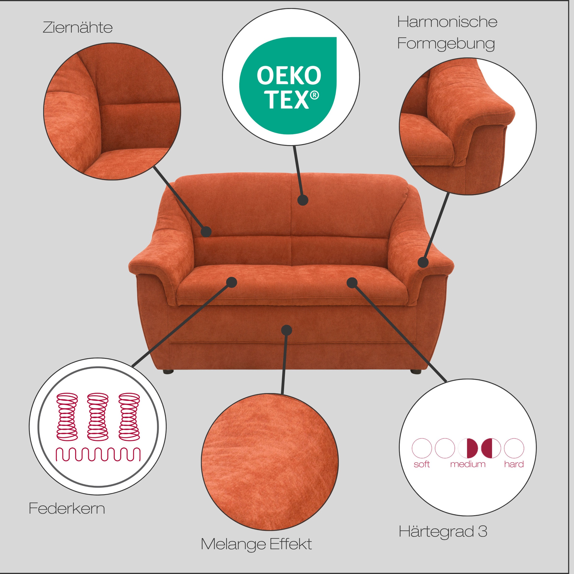 DOMO collection 2-Sitzer »Lale«