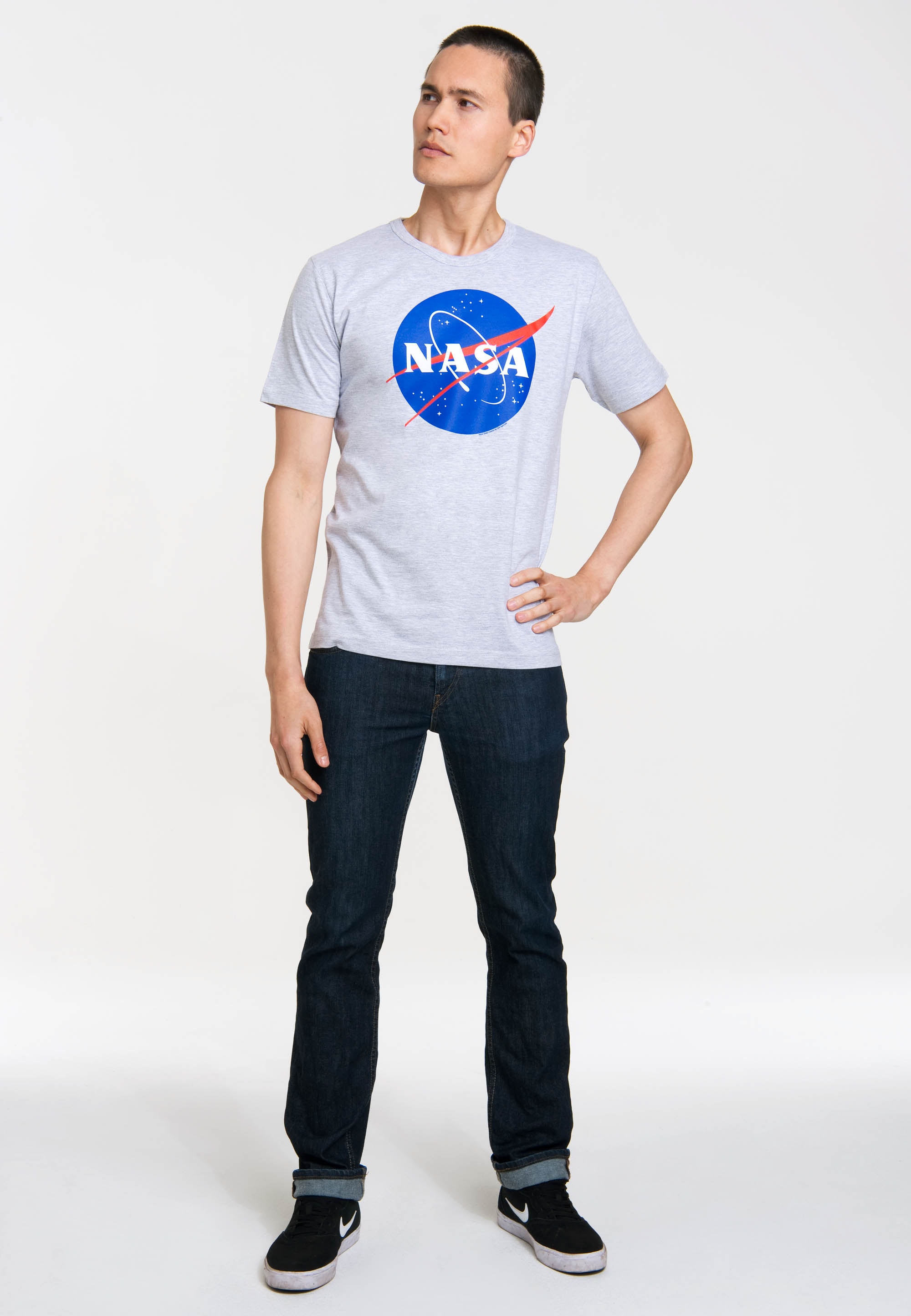 LOGOSHIRT T-Shirt coolem NASA-Logo kaufen | BAUR mit Logo«, »NASA ▷