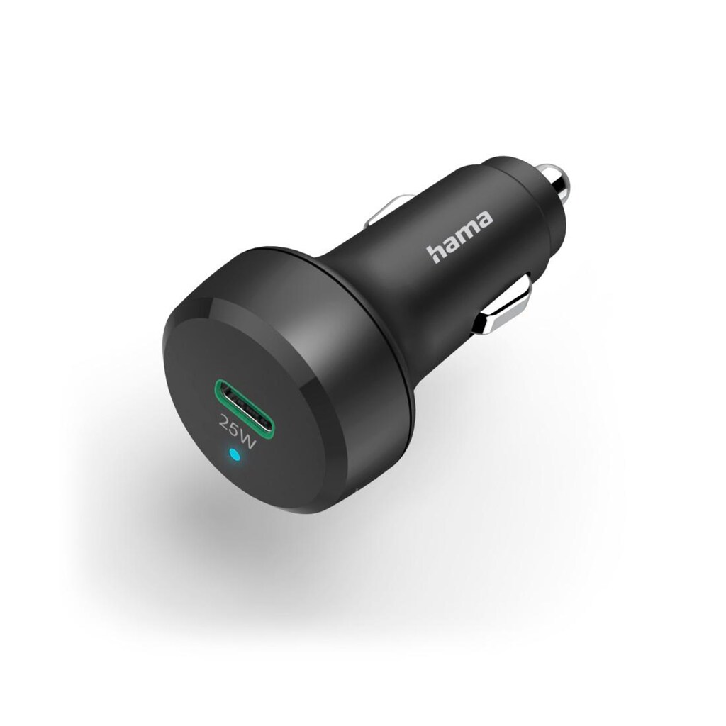 Hama USB-Ladegerät »Auto-Schnellladegerät,USB-C,Power Delivery (PD)/Qualcomm®,25 W,Schwarz«