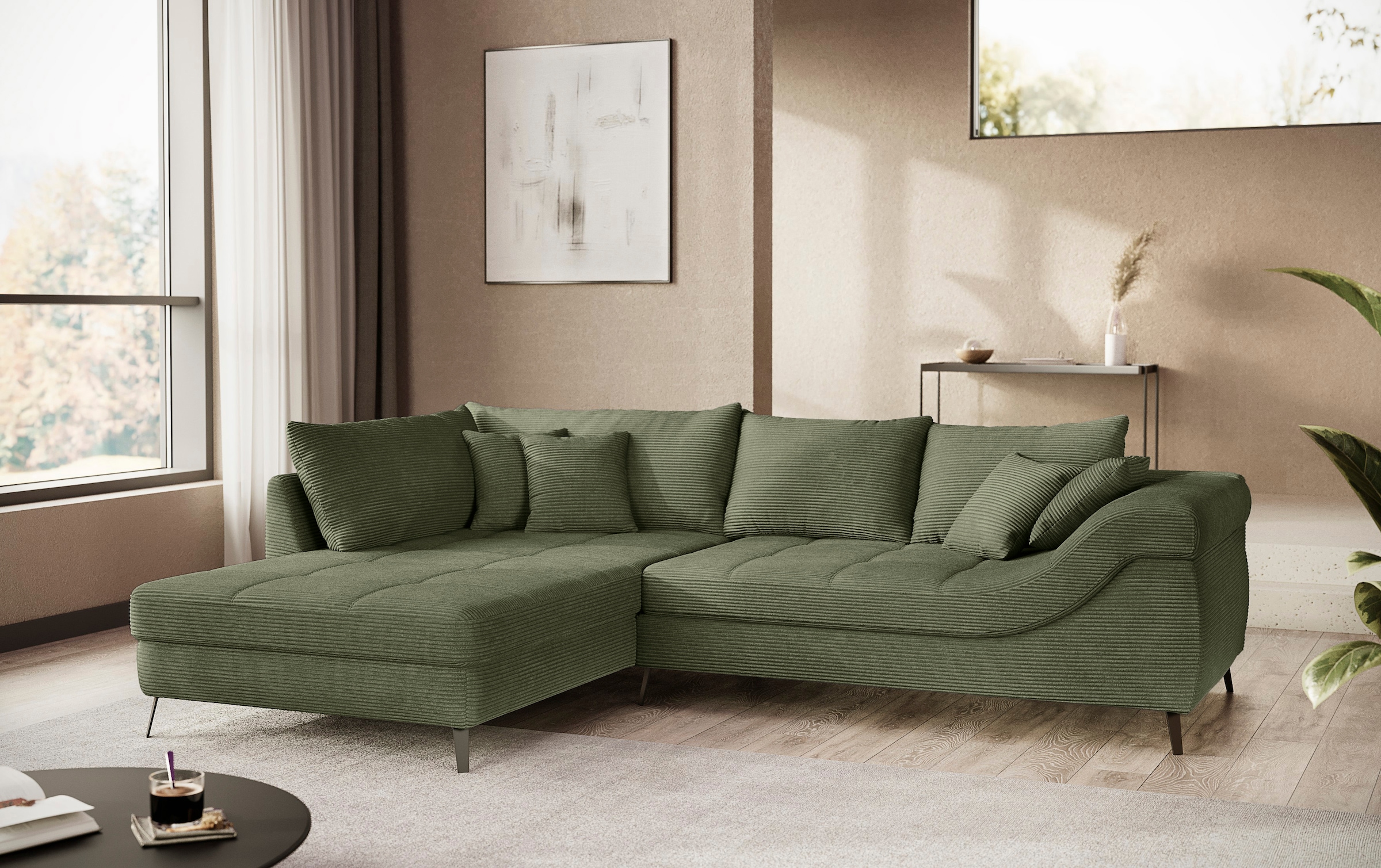 INOSIGN Ecksofa "Portofino, L-Form", Mit Kaltschaumpolsterung, bis 140 kg b günstig online kaufen