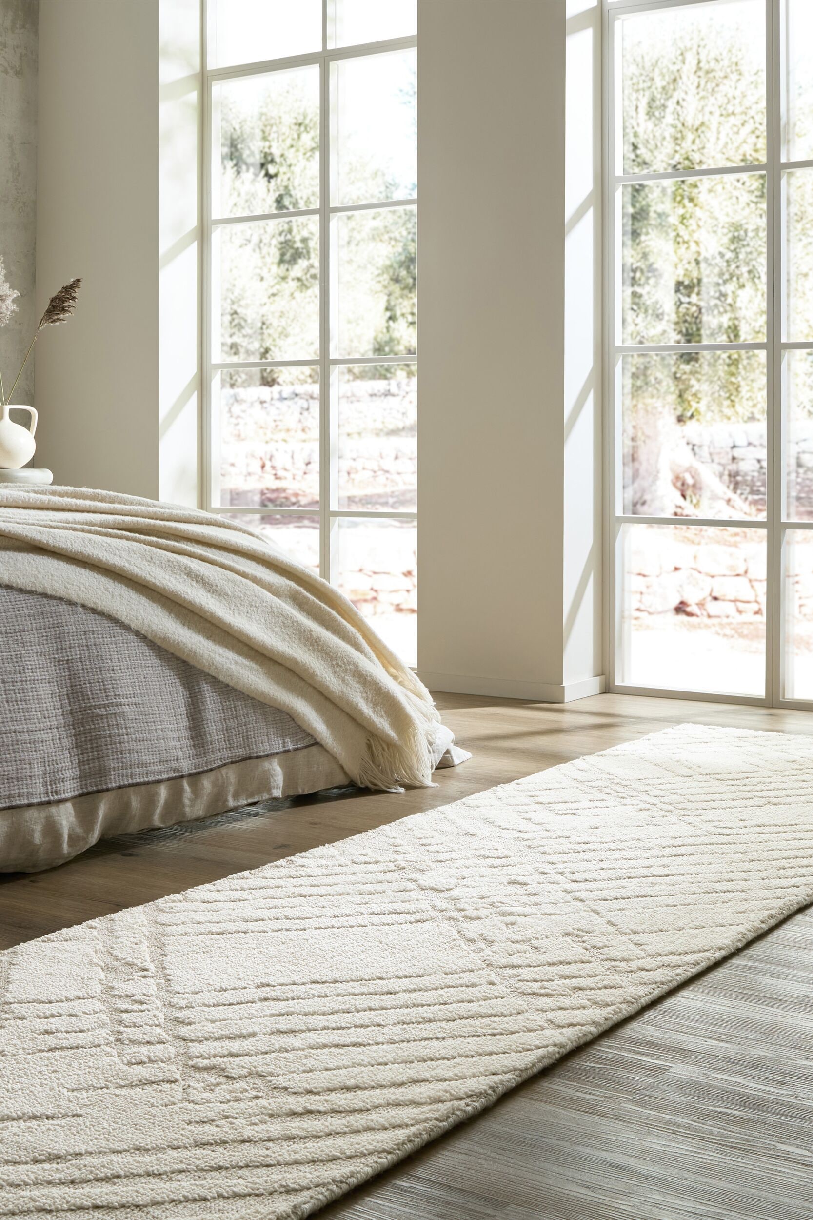 FLAIR RUGS Teppich »Remy«, rechteckig, 12 mm Höhe, Hoch-niedriger Flor in Wolle-Optik