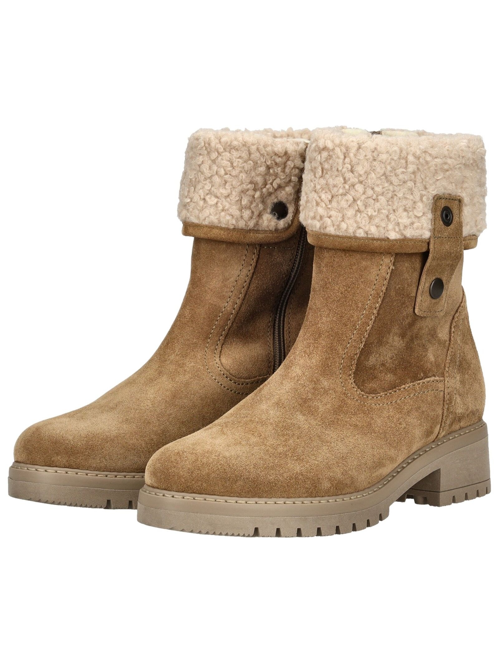 Stiefelette GABOR COMFORT "Gabor Comfort Stiefelette Veloursleder", Damen, Gr. 38,5, braun, Veloursleder, Schuhe Stiefelette 6
