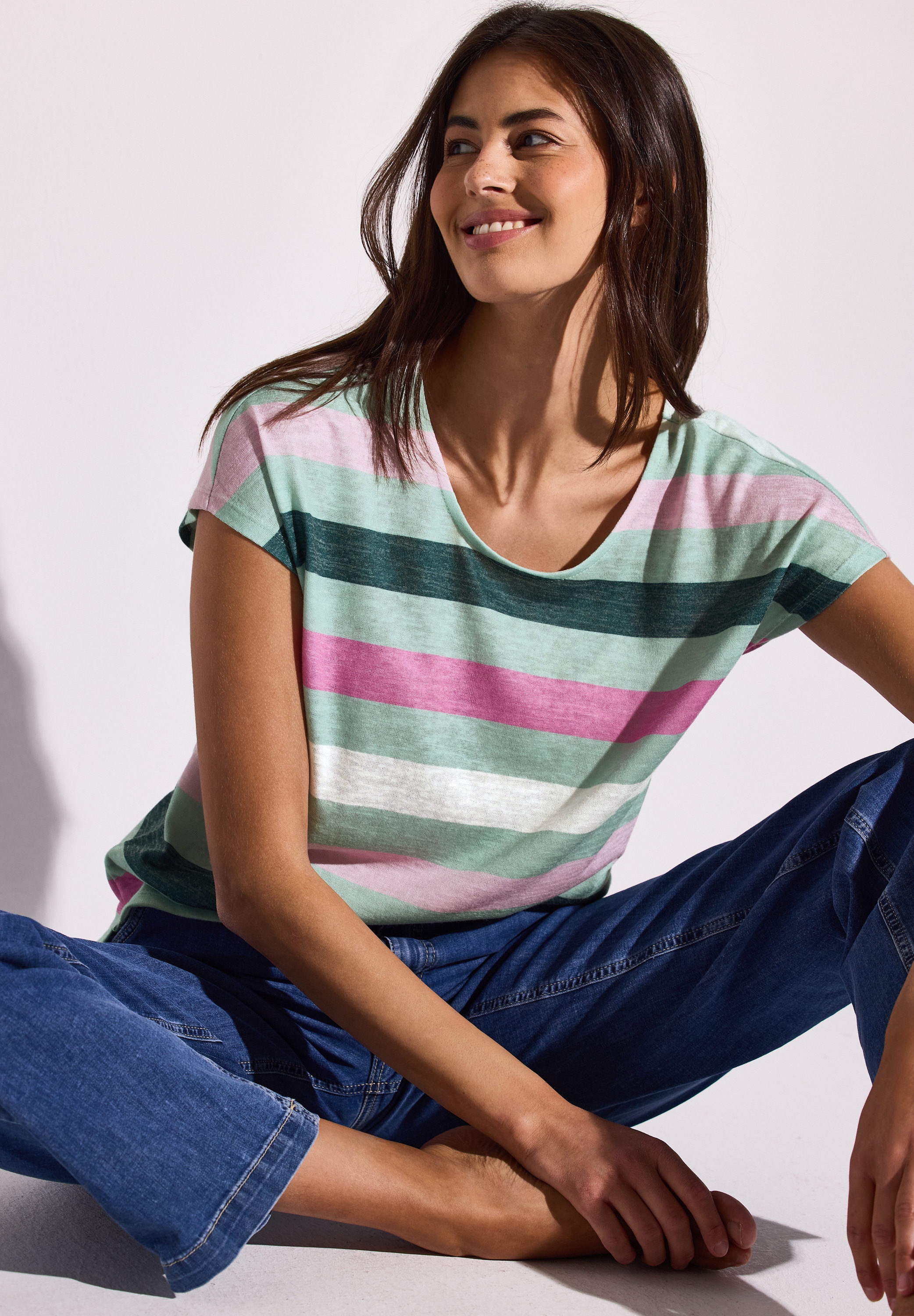STREET ONE Shirttop, mit Streifenmuster