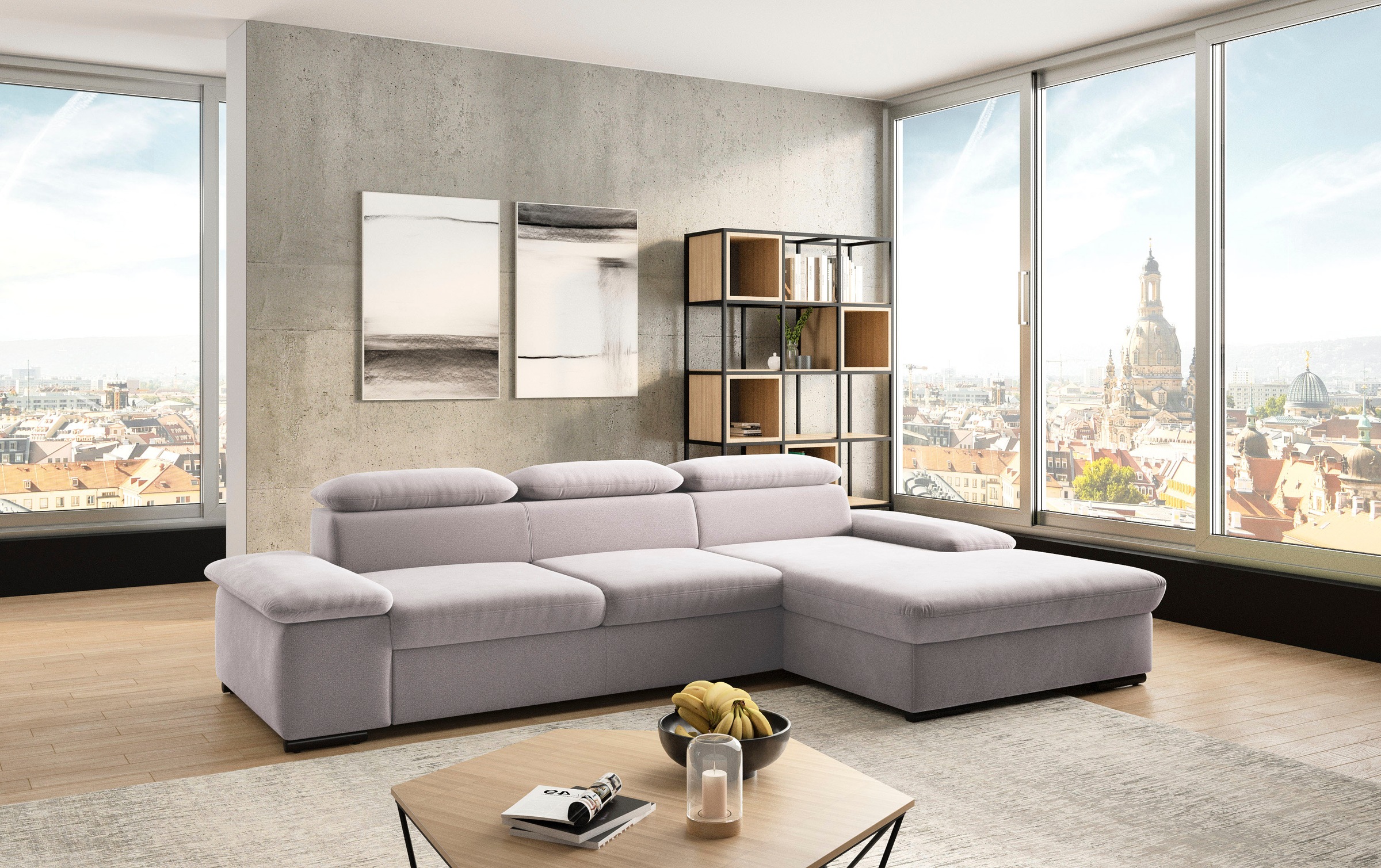 sit&more Ecksofa »Alcudia L-Form«, wahlweise mit Bettfunktion