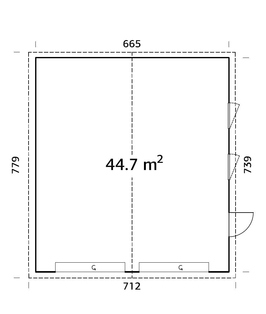 Palmako Garage »Andre«, BxTxH: 712x785x325 cm, mit Sektionaltor, natur per  Rechnung | BAUR