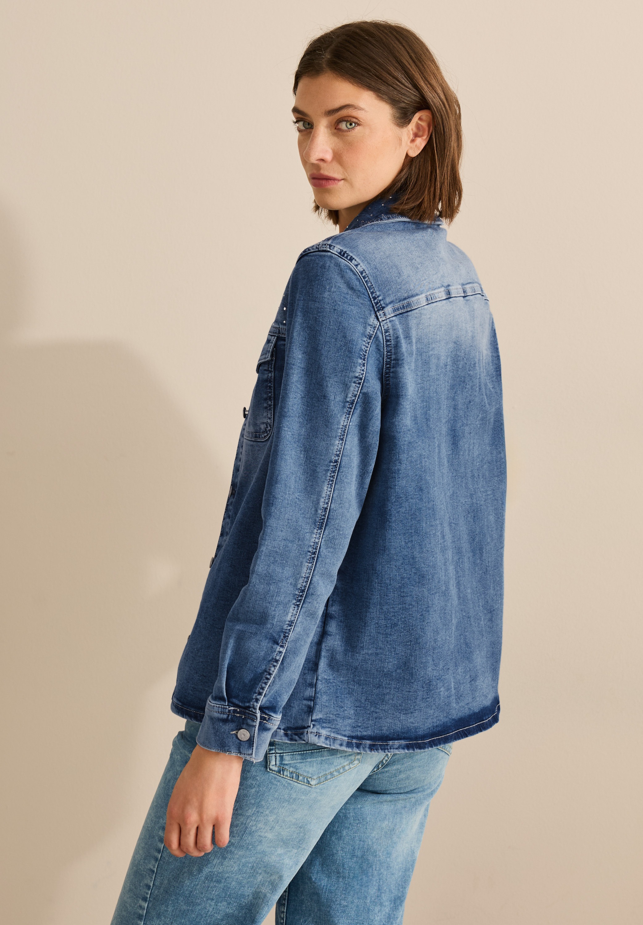 Cecil Jeansjacke, ohne Kapuze, mit Brusttaschen