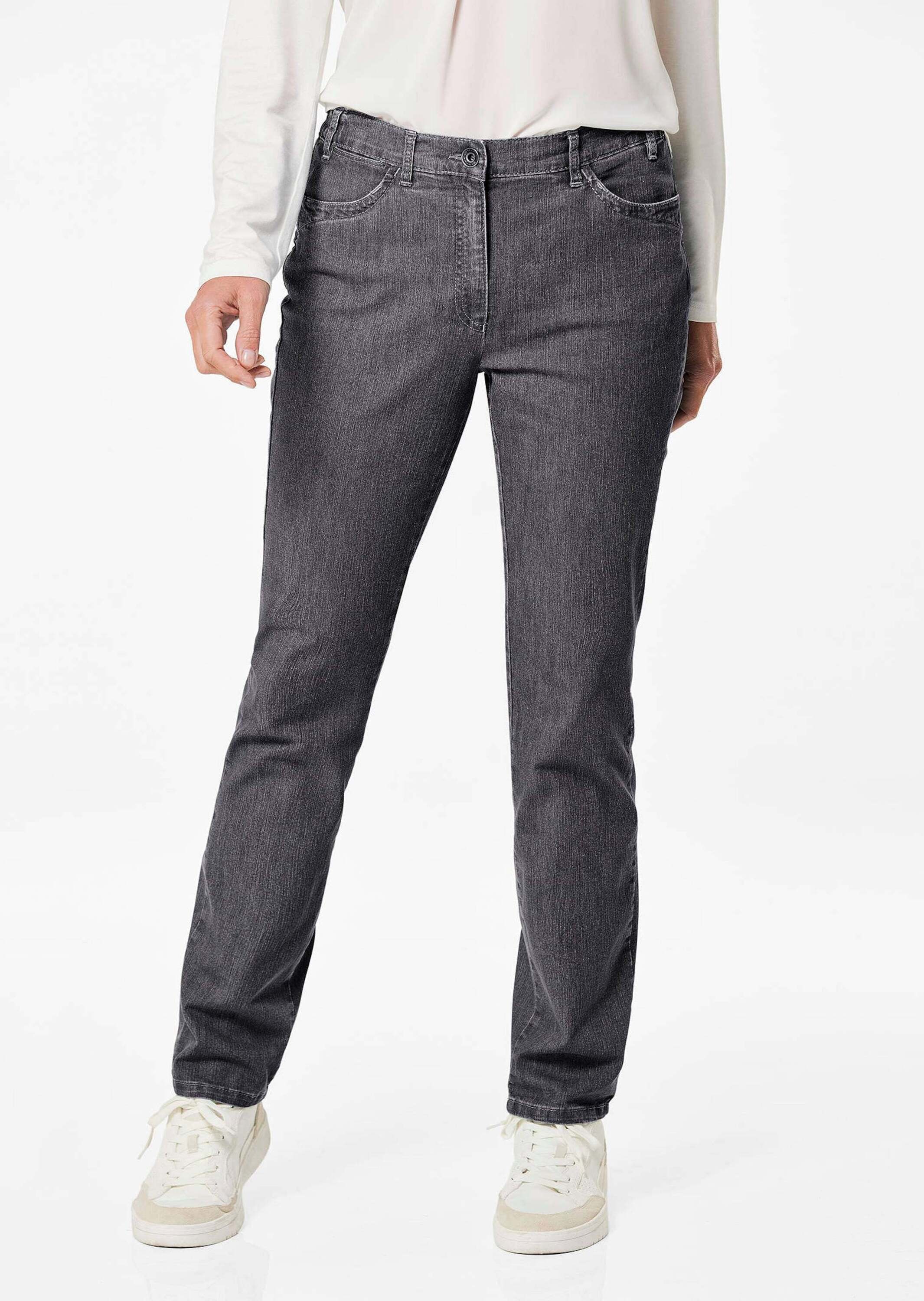 GOLDNER Stretch-Jeans »Jeanshose ANNA Edel geschmückte Jeanshose ANNA«