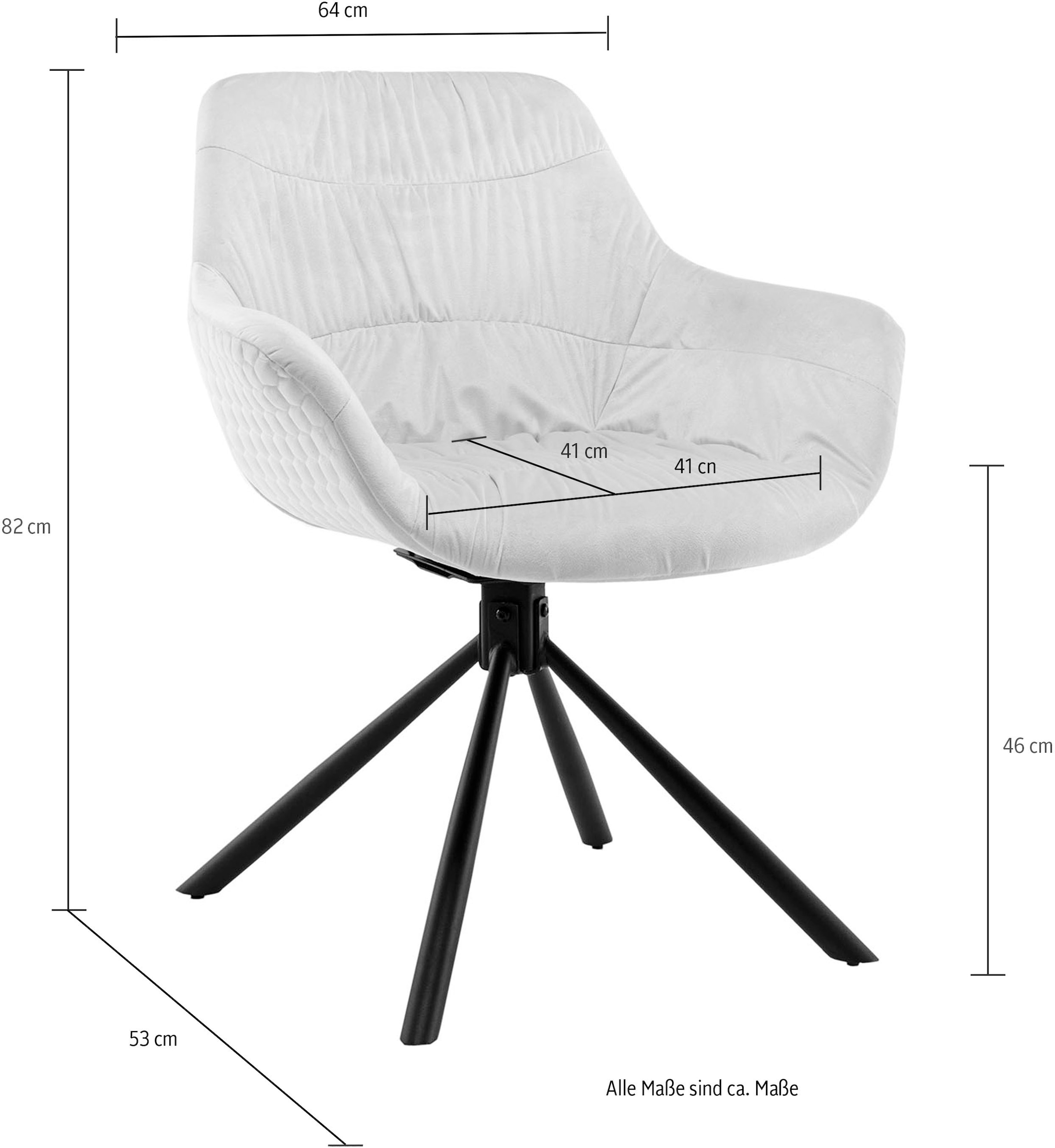 SalesFever Armlehnstuhl, Samtoptik-Polyester, 360° Drehfunktion bestellen |  BAUR | Stühle