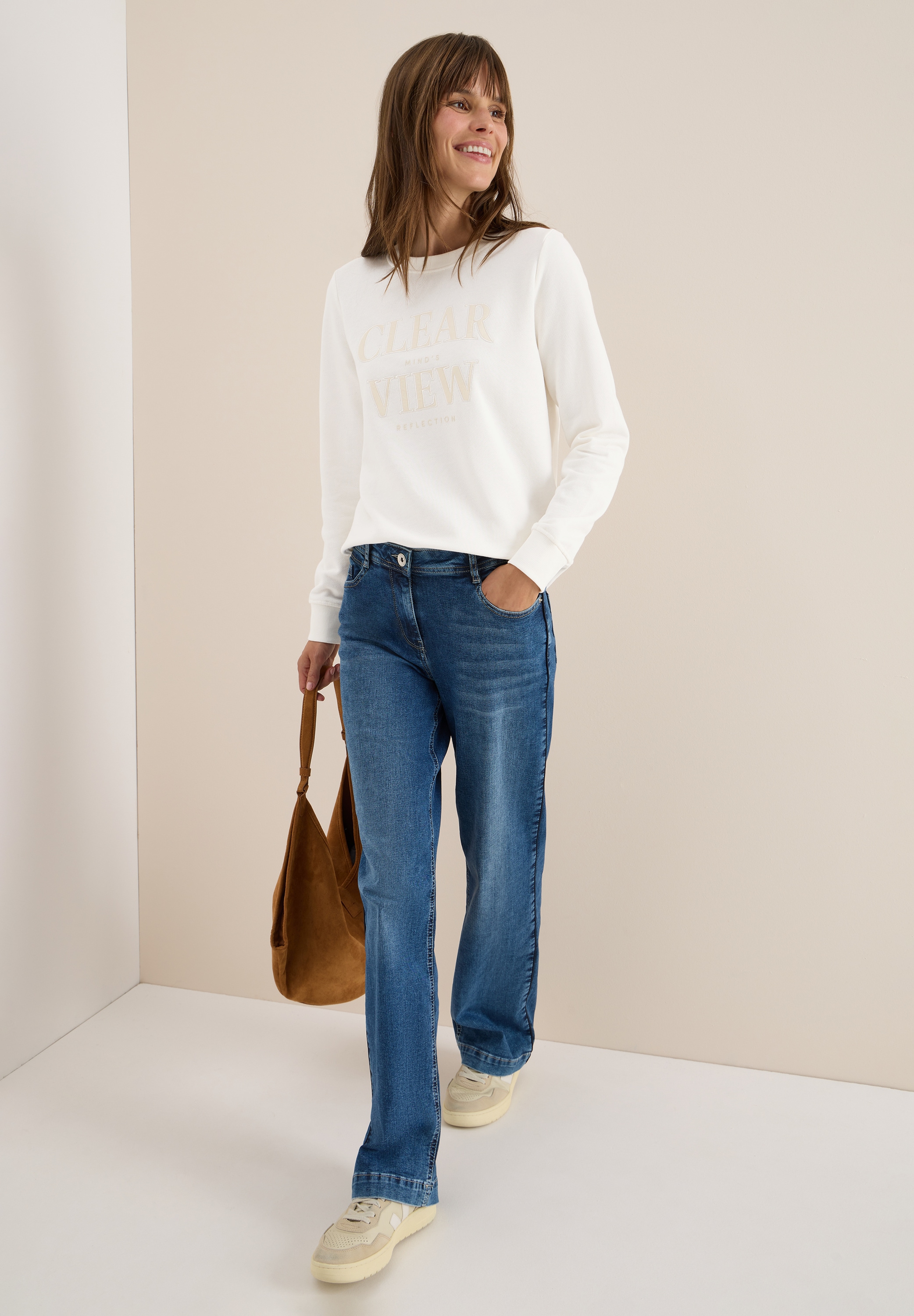 Cecil Sweatshirt, mit Wording Artwork