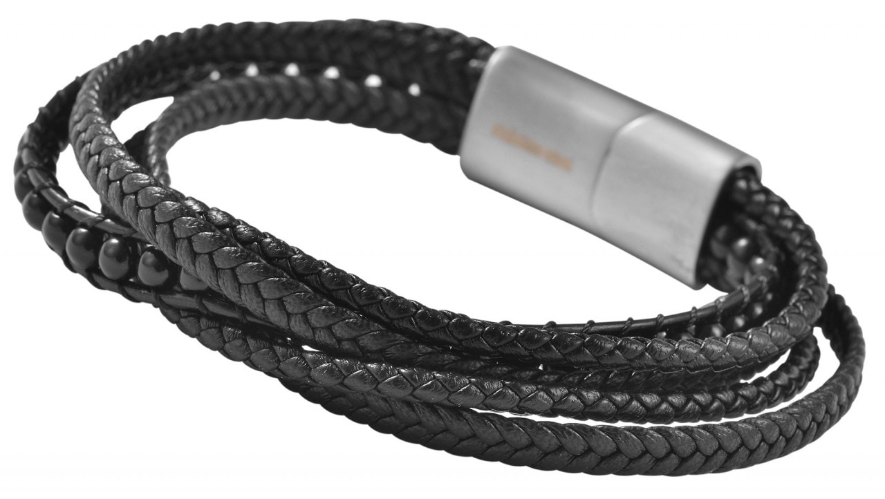 Adelia´s Edelstahlarmband »Unisex Armband aus Edelstahl mit Onyx«