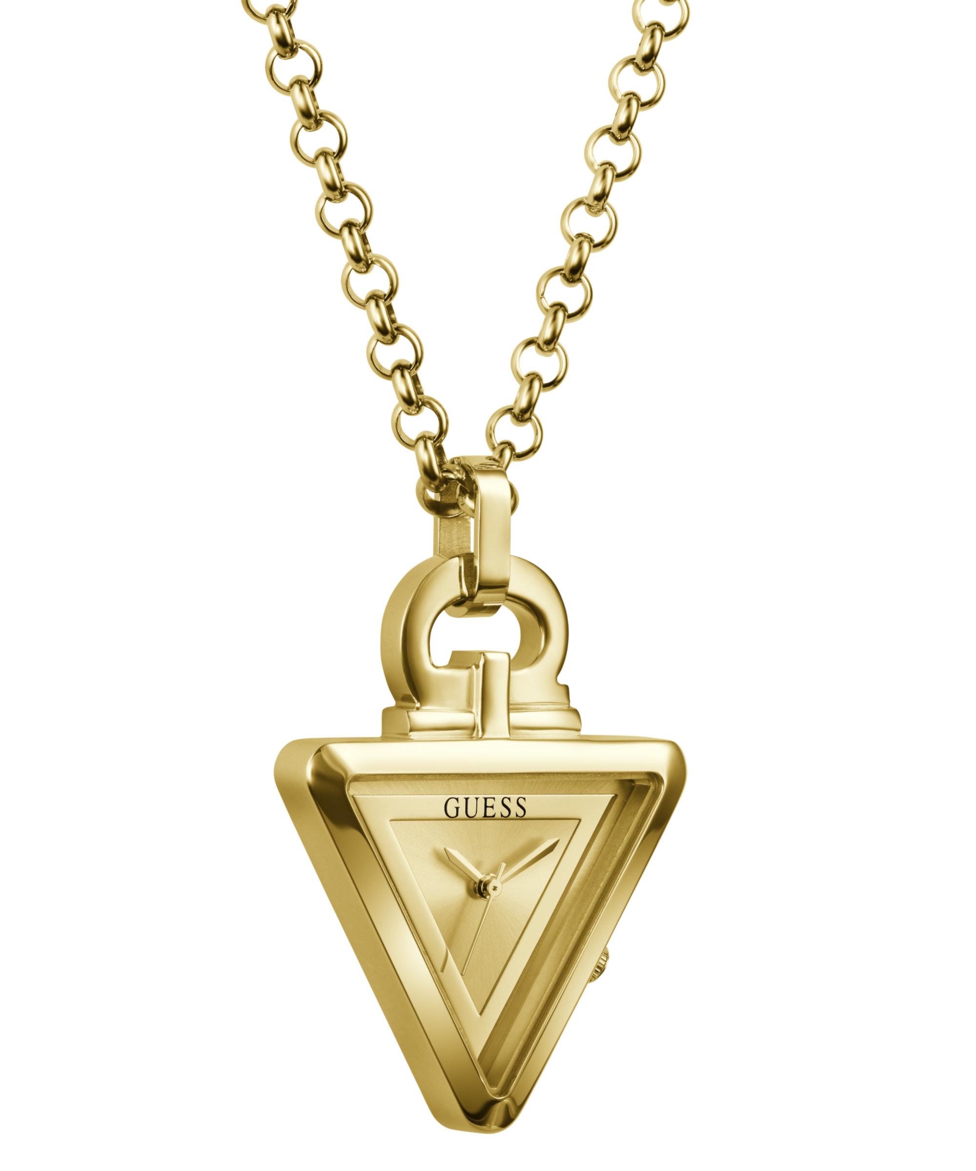 Guess Kettenuhr »FAME« Quarzuhr, Damenuhr, Herrenuhr,Kettenlänge verstellbar,Edelstahlgehäuse