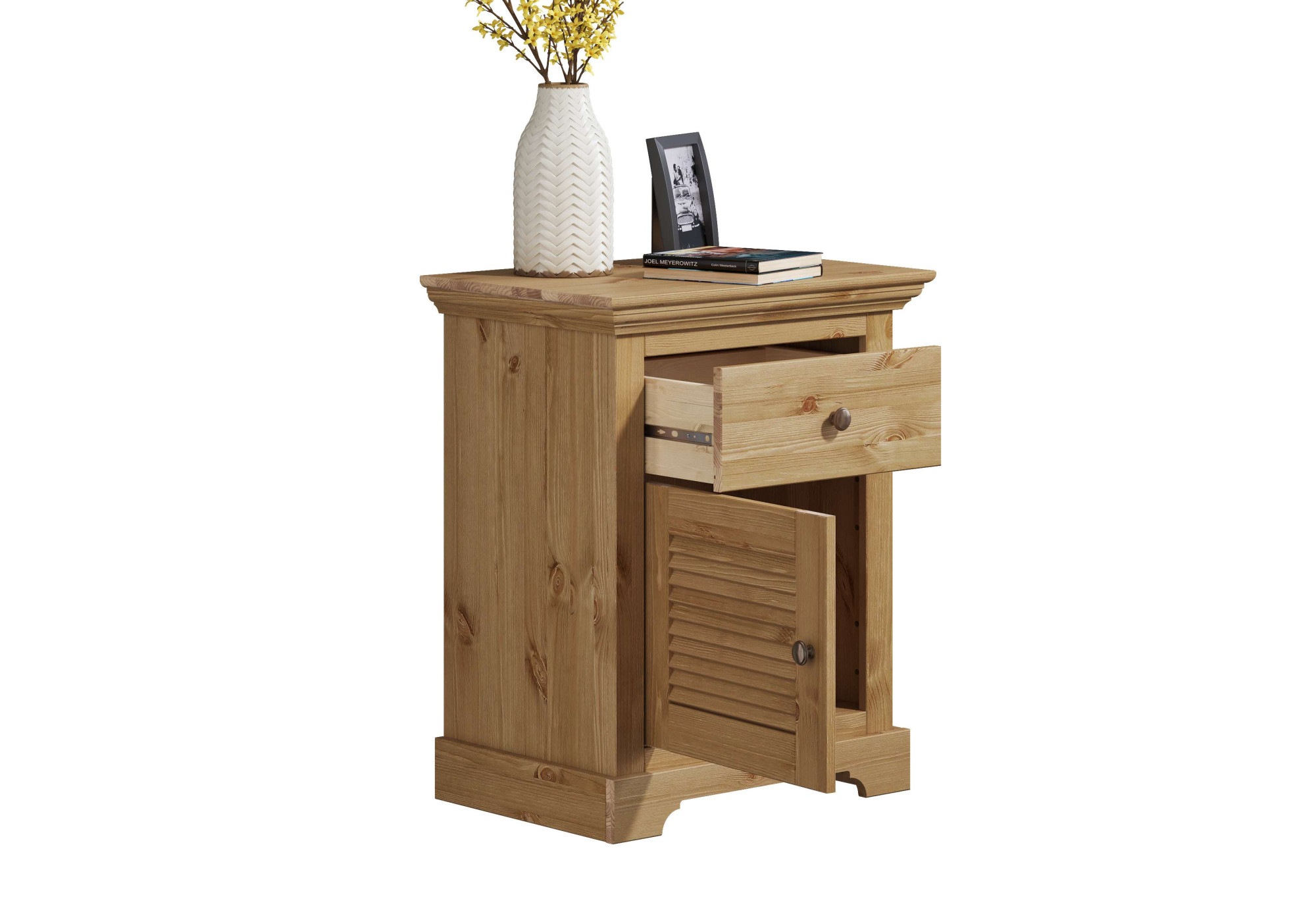 OTTO home Nachtkommode "Rauna, Landhausstil, edles Design mit Lamellen und günstig online kaufen