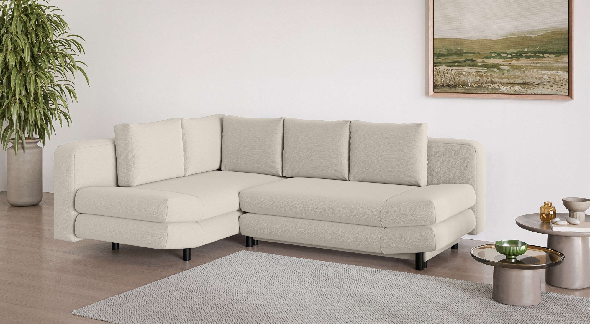 Home affaire Ecksofa "LENNARA Schlafsofa mit Bettkasten, Maße B/T/H: 234/17 günstig online kaufen