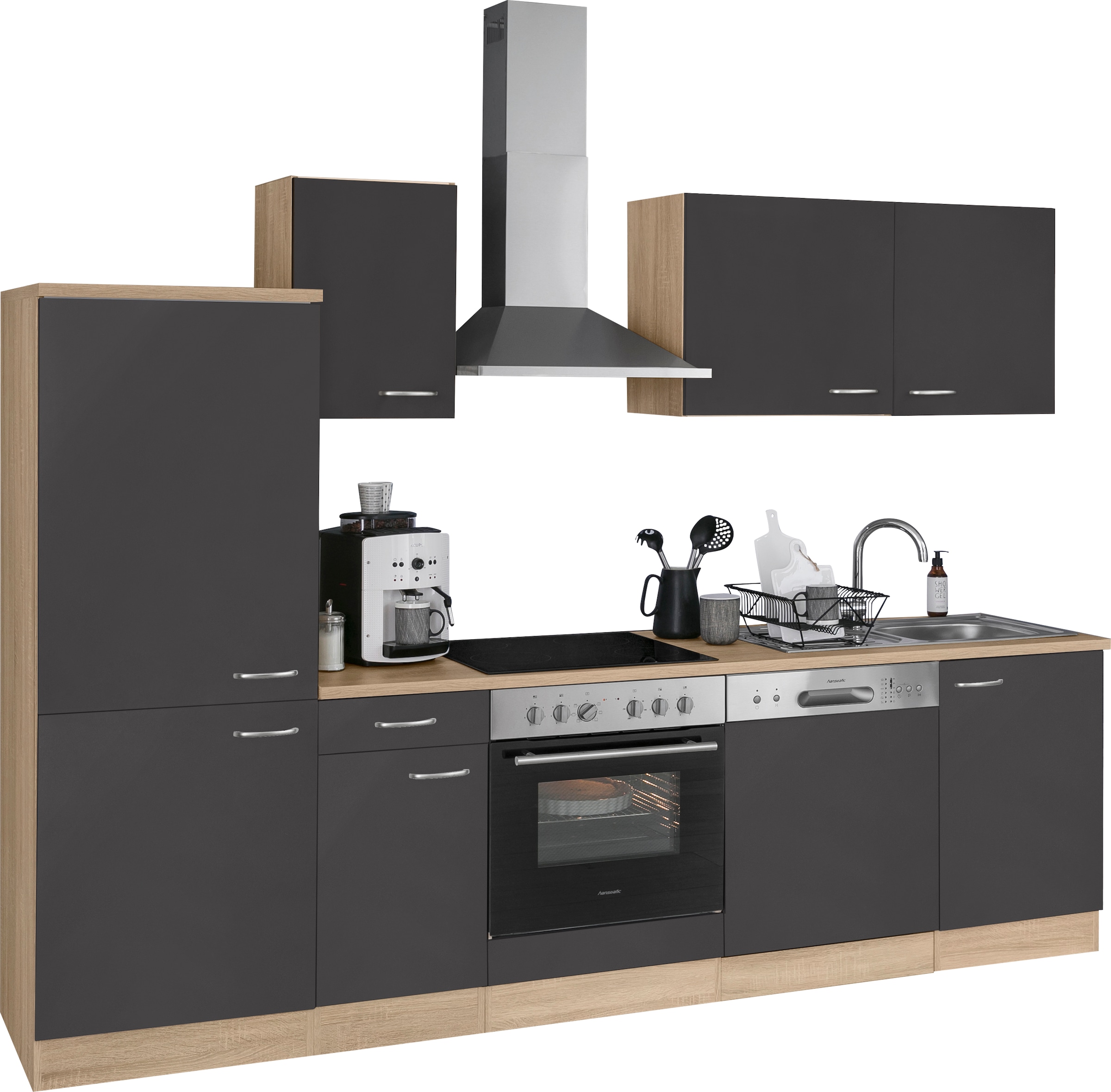 OPTIFIT Küchenzeile »Parare«, Breite 210 bzw. 270 cm, mit Hanseatic E- Geräten bestellen | BAUR | Küchenzeilen mit Geräten