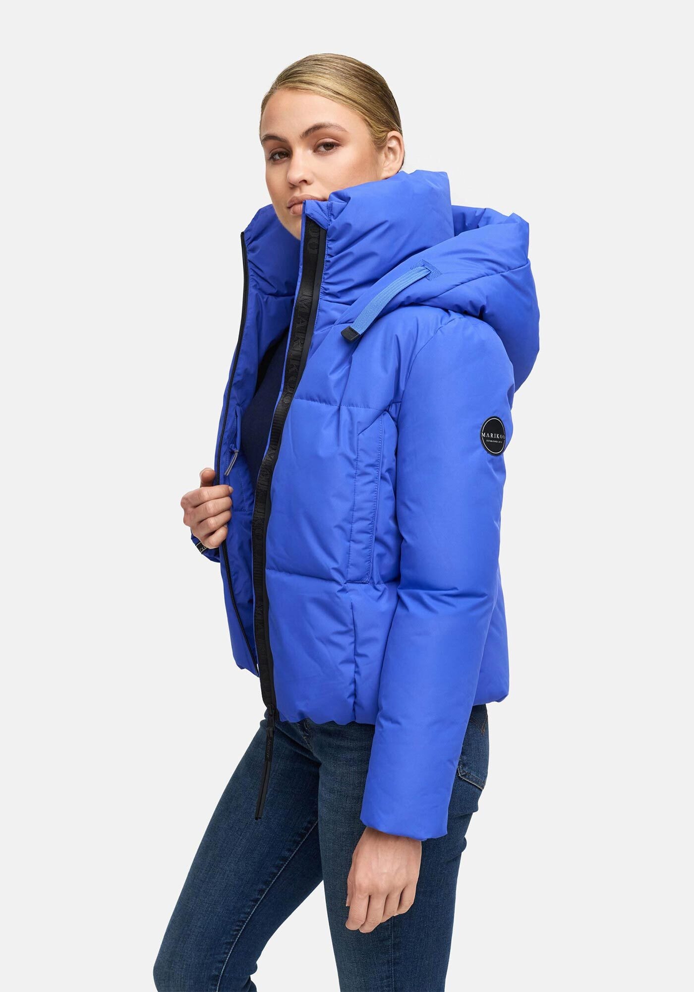 Marikoo Winterjacke »Ninikaa«, kurze Winter Jacke mit extra hohem Windschutzkragen