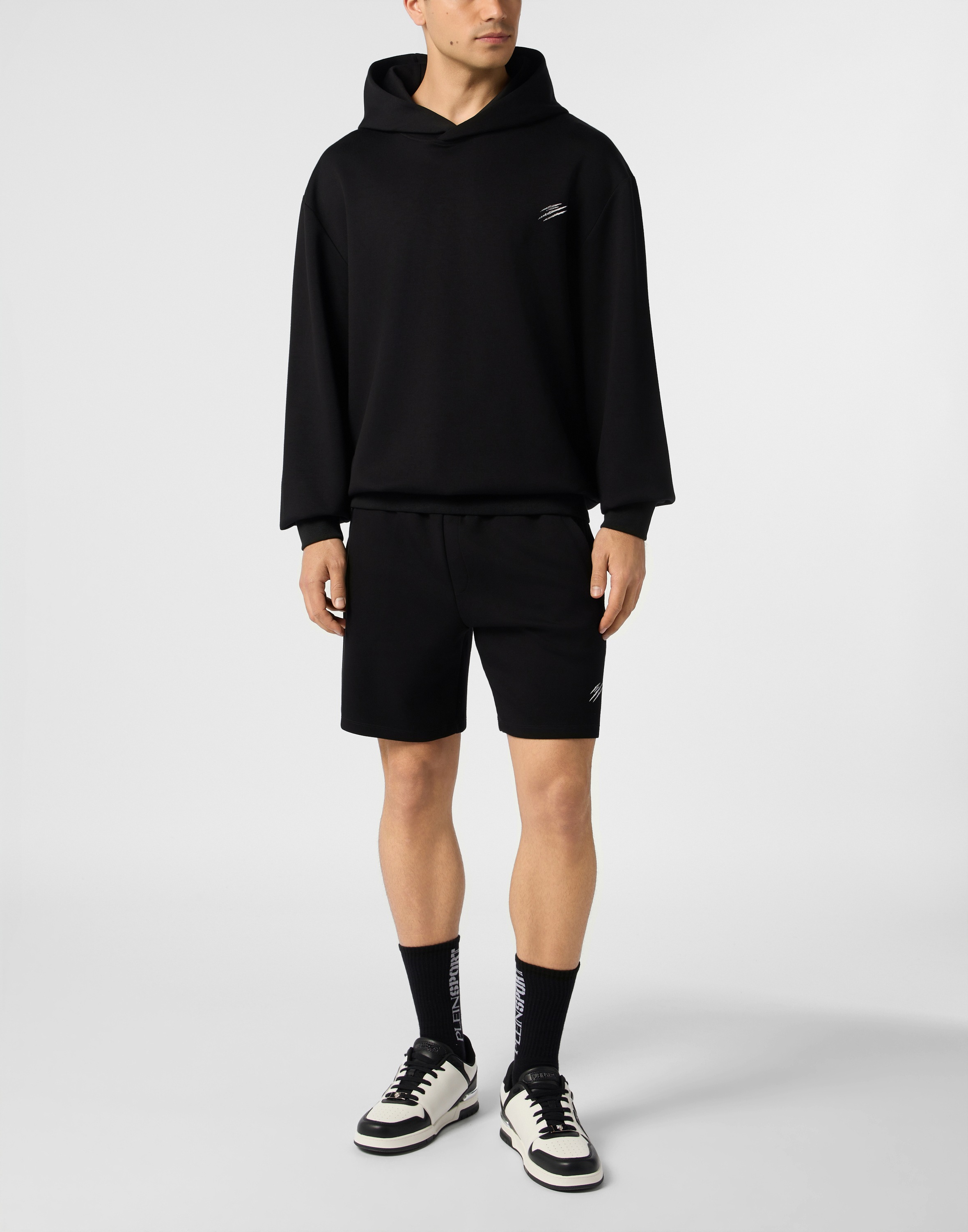 PLEIN SPORT Sweatshirt »Fleece Hoodie Chrome Scratch«
