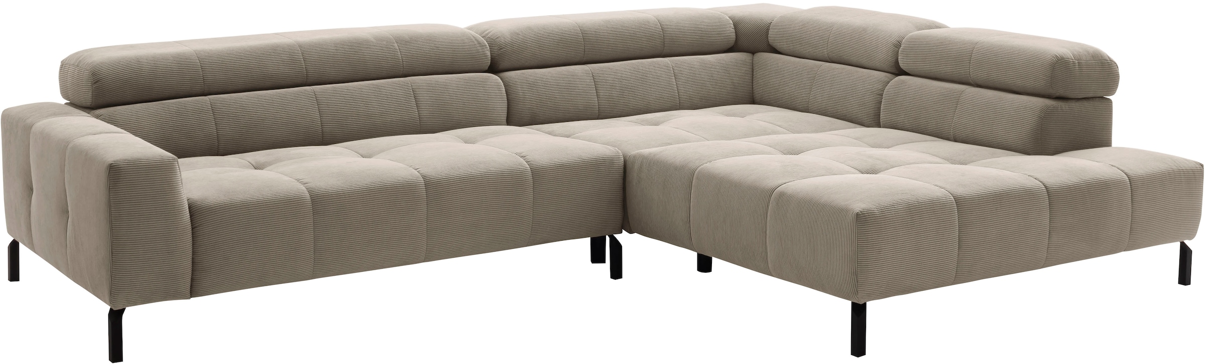 Home affaire Ecksofa »Claya, L-Form,  incl. Kopfteilverstellung, Breite 311 cm« ohne elektrischen Sitzvorzug