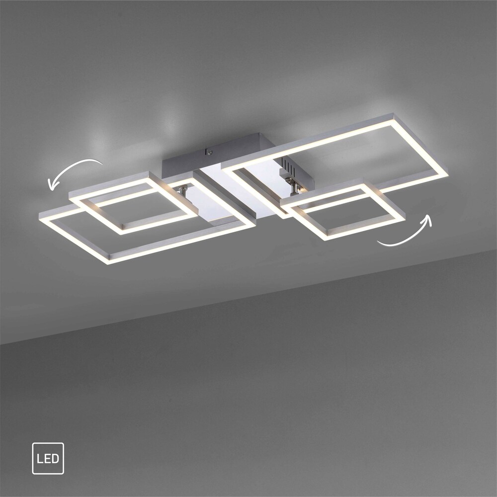 LED Deckenleuchte »Jorvin«, Gr. ca. 65 x 33,8 cm, schwenkbar, flache Bauform