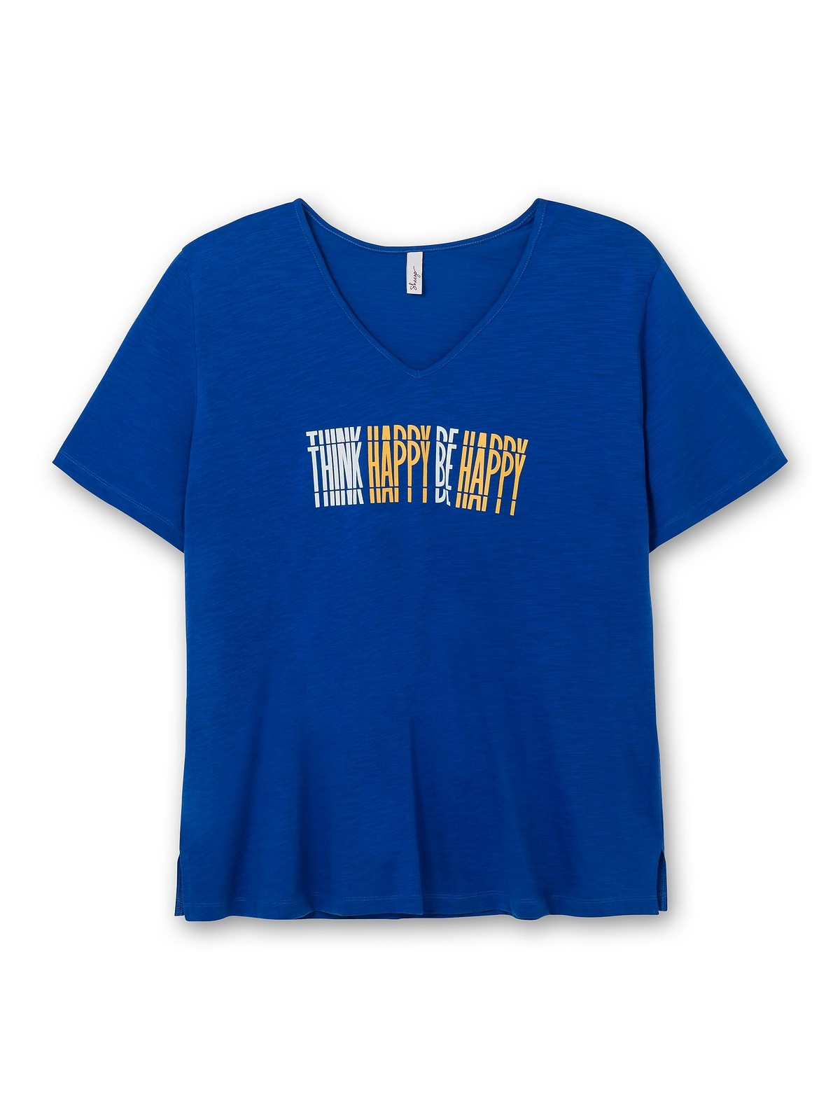 Sheego T-Shirt BAUR Größen«, | aus »Große Frontdruck online mit Baumwolle kaufen