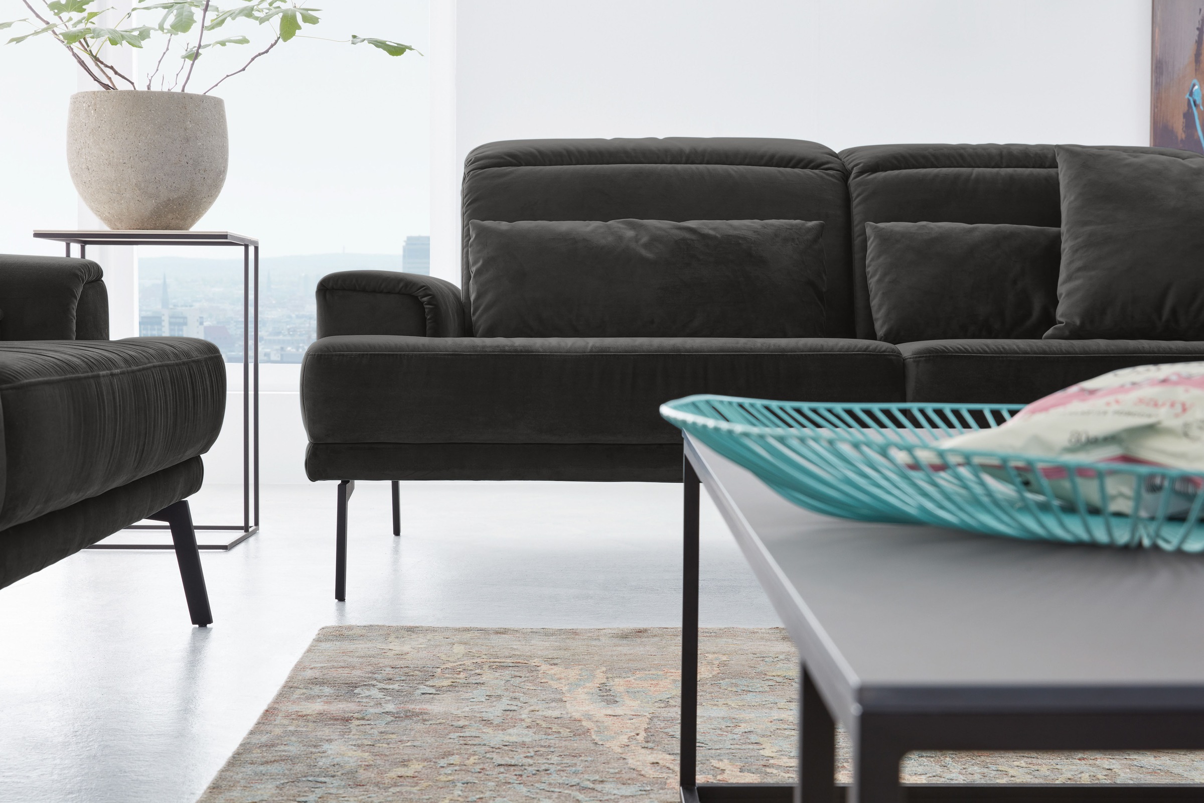 Musterring 2-Sitzer »MR 4580«, inkl. Kopf- und Sitztiefenverstellung, Fuß schwarz, B198 x T103 cm