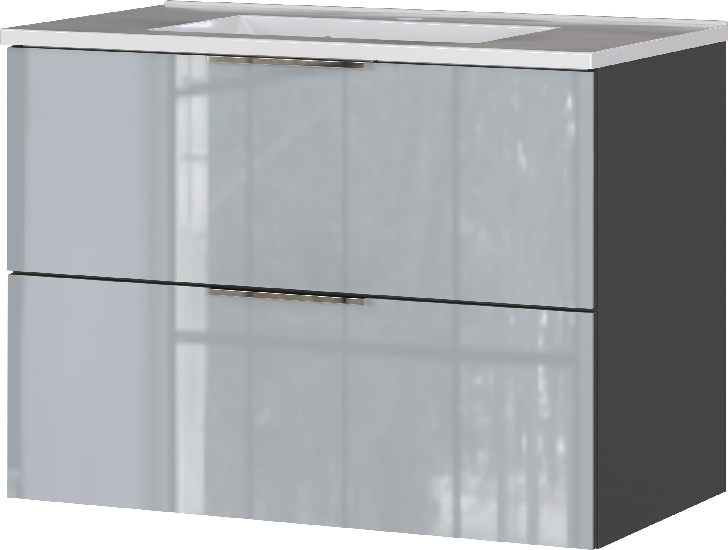 GERMANIA Badmöbel-Set »Oakland«, (5 St.), inkl. WT-Unterschrank, Spiegel, Schrank, Mediumschrank und Regal