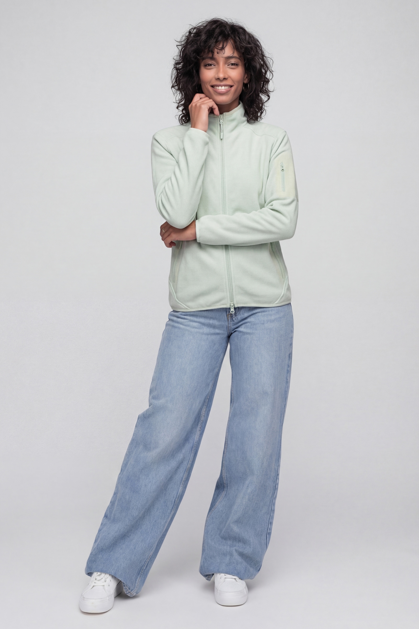 Alife & Kickin Fleecejacke »Damen SagaAK F Fleecejacke, Jacke« mit Rei§verschlusstasche am €rmel und Stehkragen