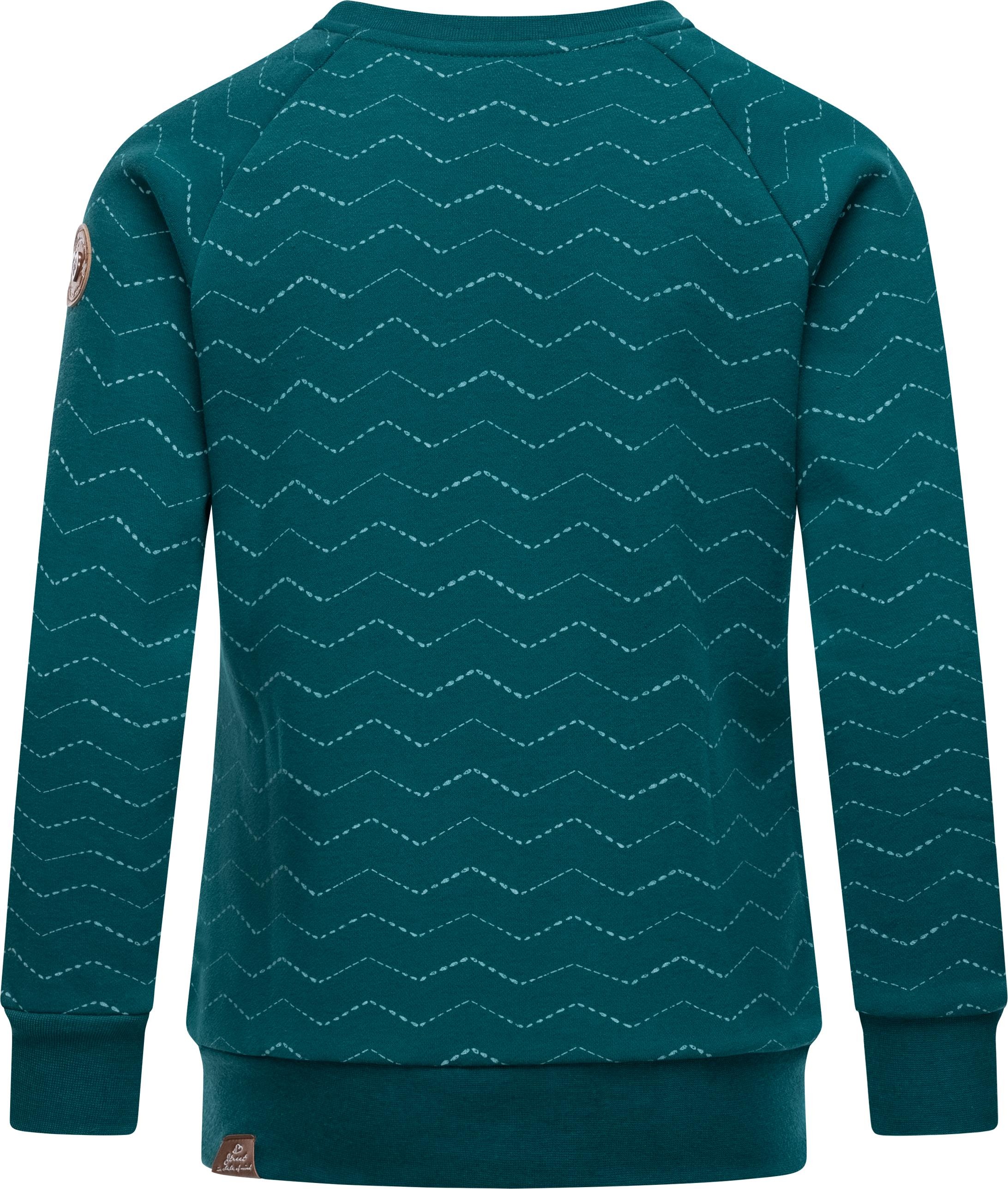 Ragwear Sweater »Darinka Zig Zag«, stylisches Mädchen Sweatshirt mit Zick-Zack-Muster