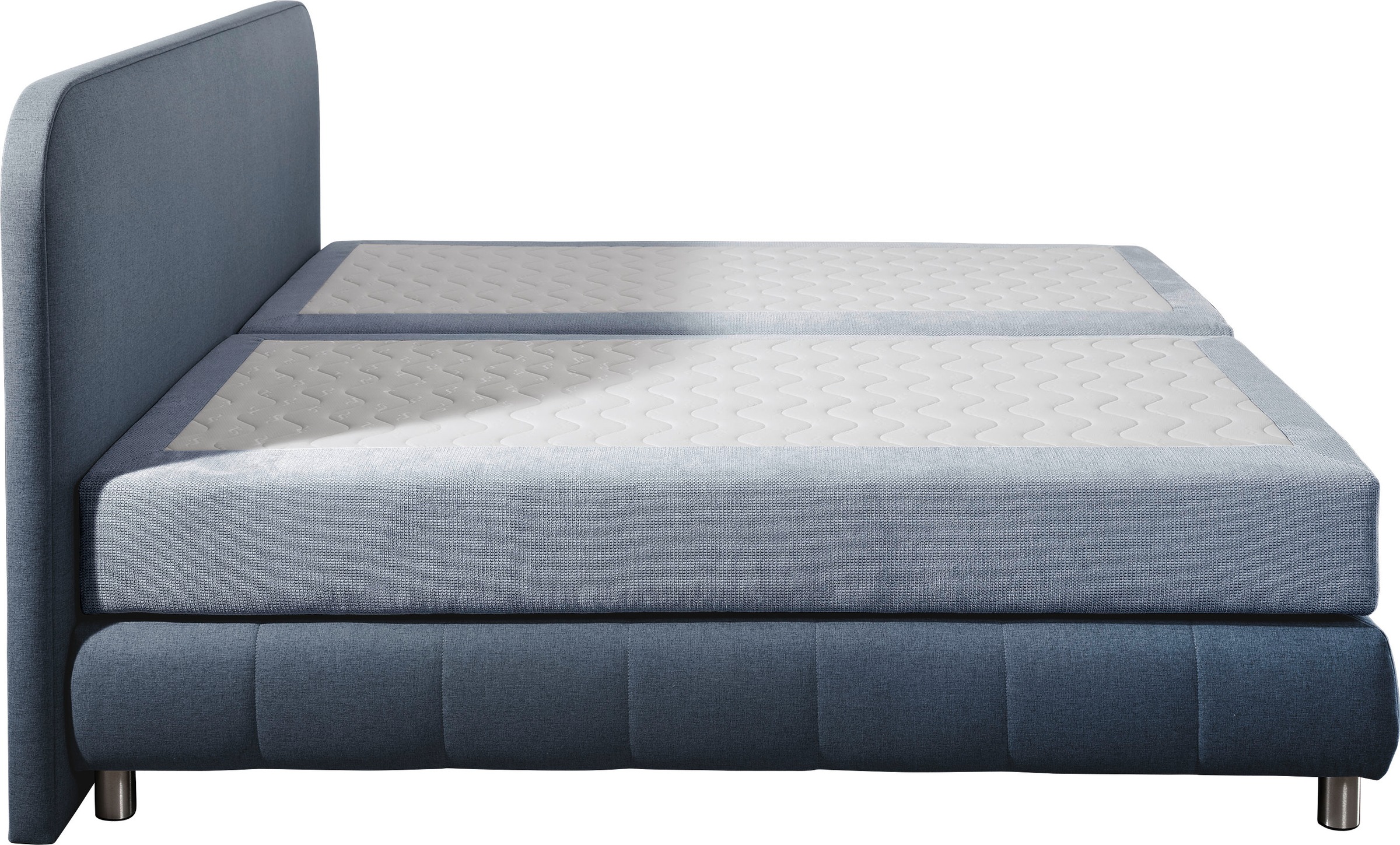 Boxspringbett HOME AFFAIRE "Cesson, in verschiedenen Breiten", blau, B:187cm L:207cm, Komplettbetten, Boxspringbett, inkl. Topper, wahlweise in H2, H3 oder H4 erhältlich 3