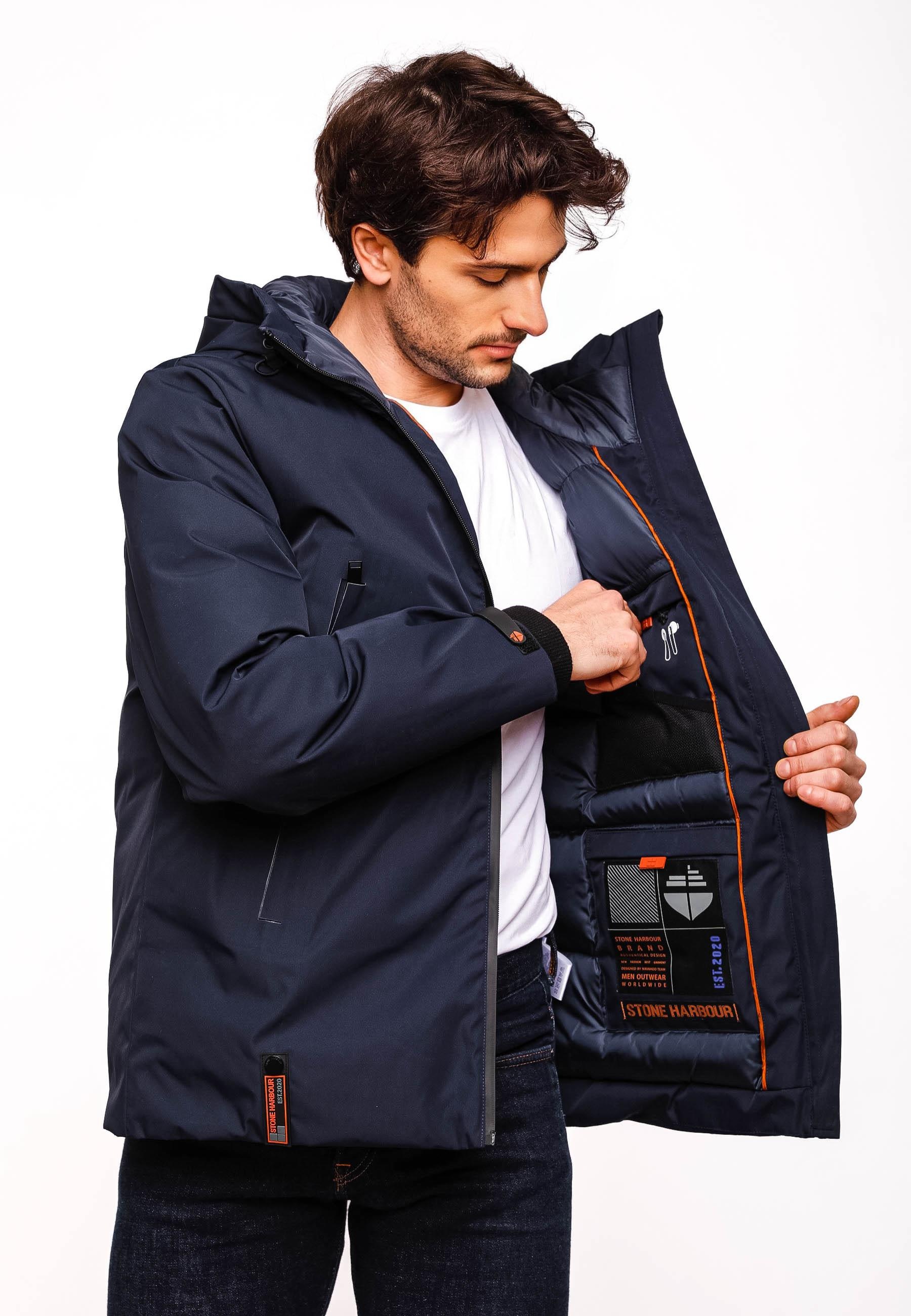 Stone Harbour Outdoorjacke »Moagaa«, mit Kapuze, Sportliche, wasserdichte Winterjacke mit Kapuze