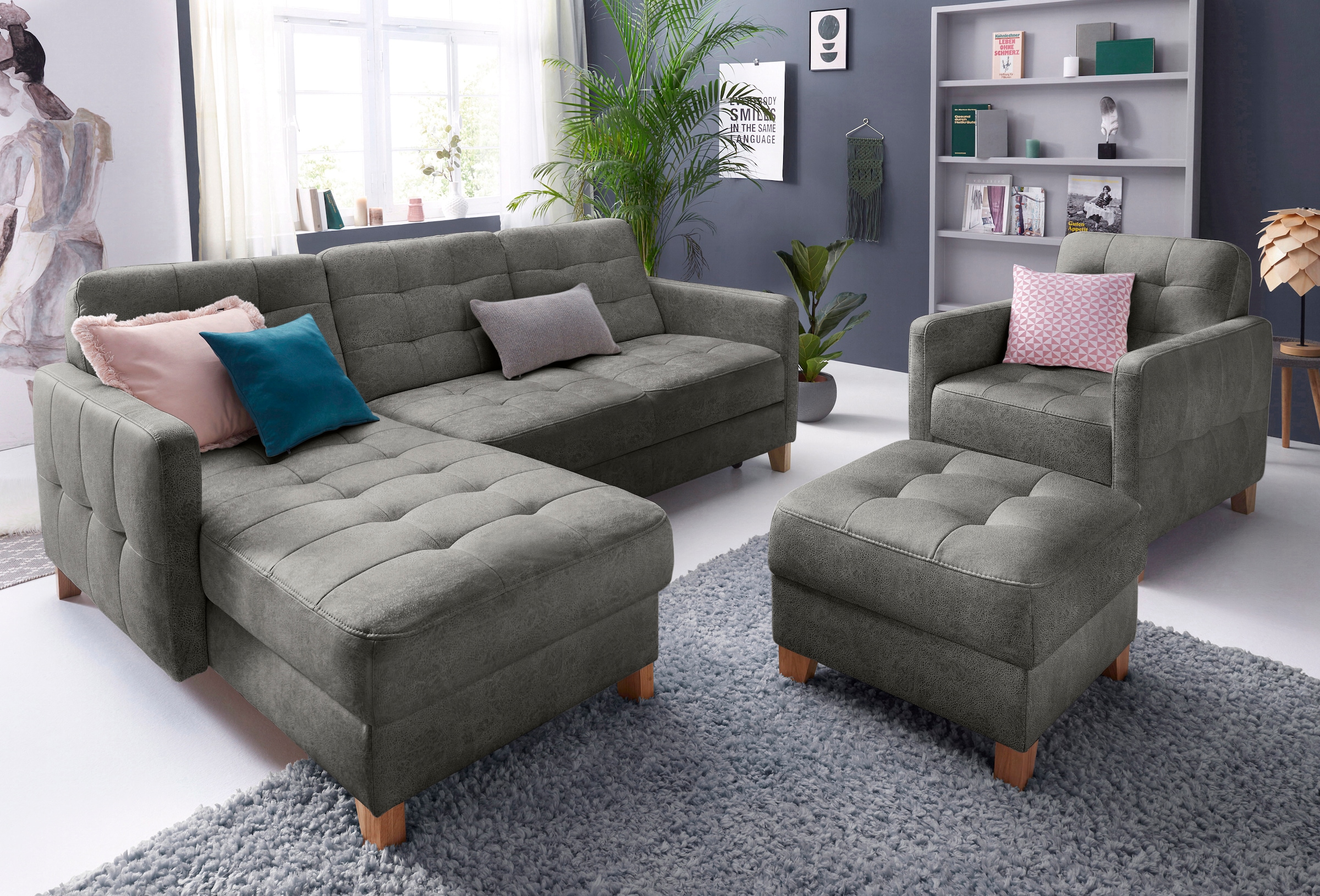 exxpo - sofa fashion Sessel »Elio, Loungesessel, aufwendige Detailverarbeitung, bequem und modern«, hoher Sitzkomfort für entspannende Momente