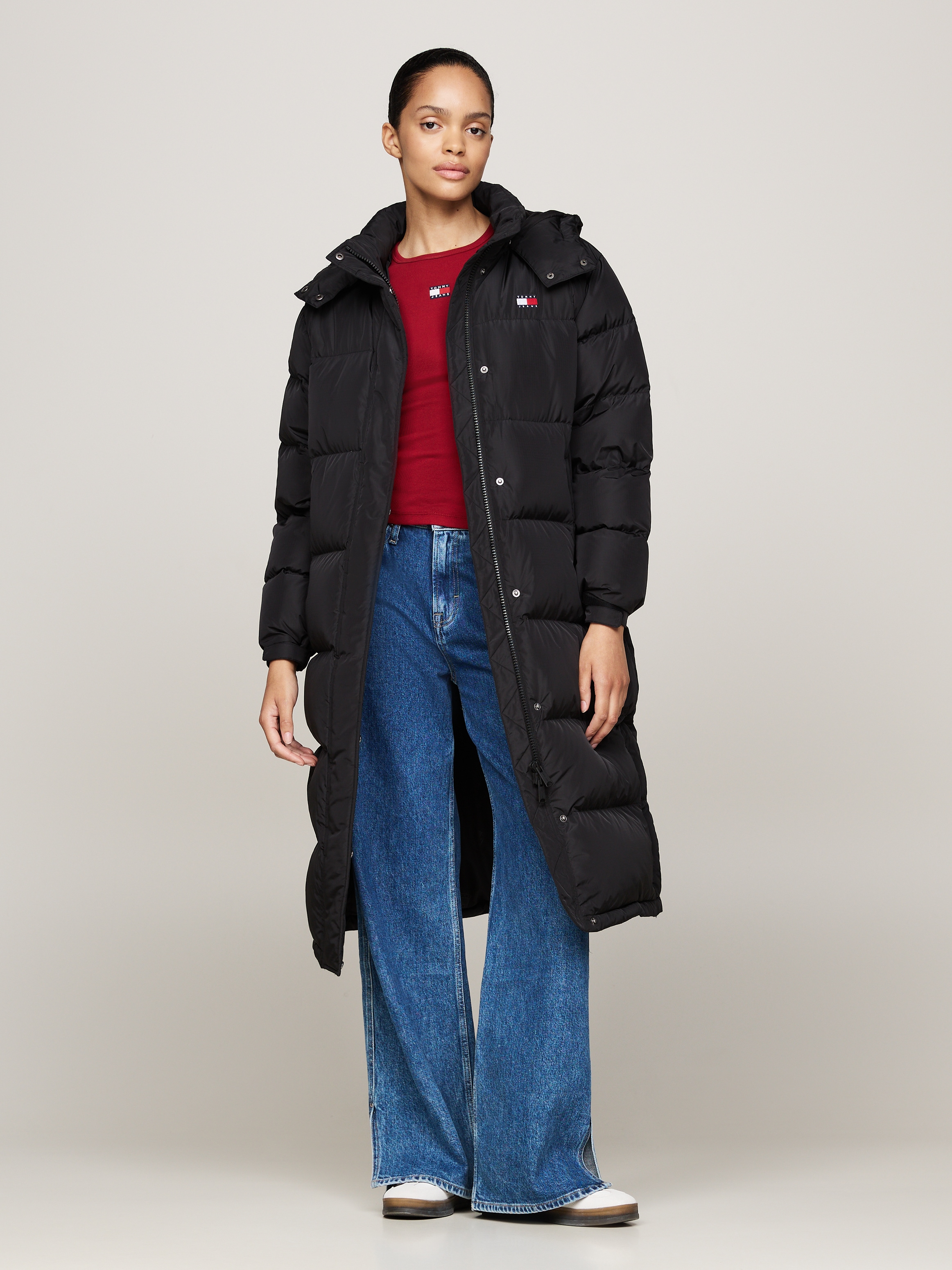 Tommy Jeans Curve Steppmantel "TJW ALASKA LONG PUFFER EXT", in Großen Größen