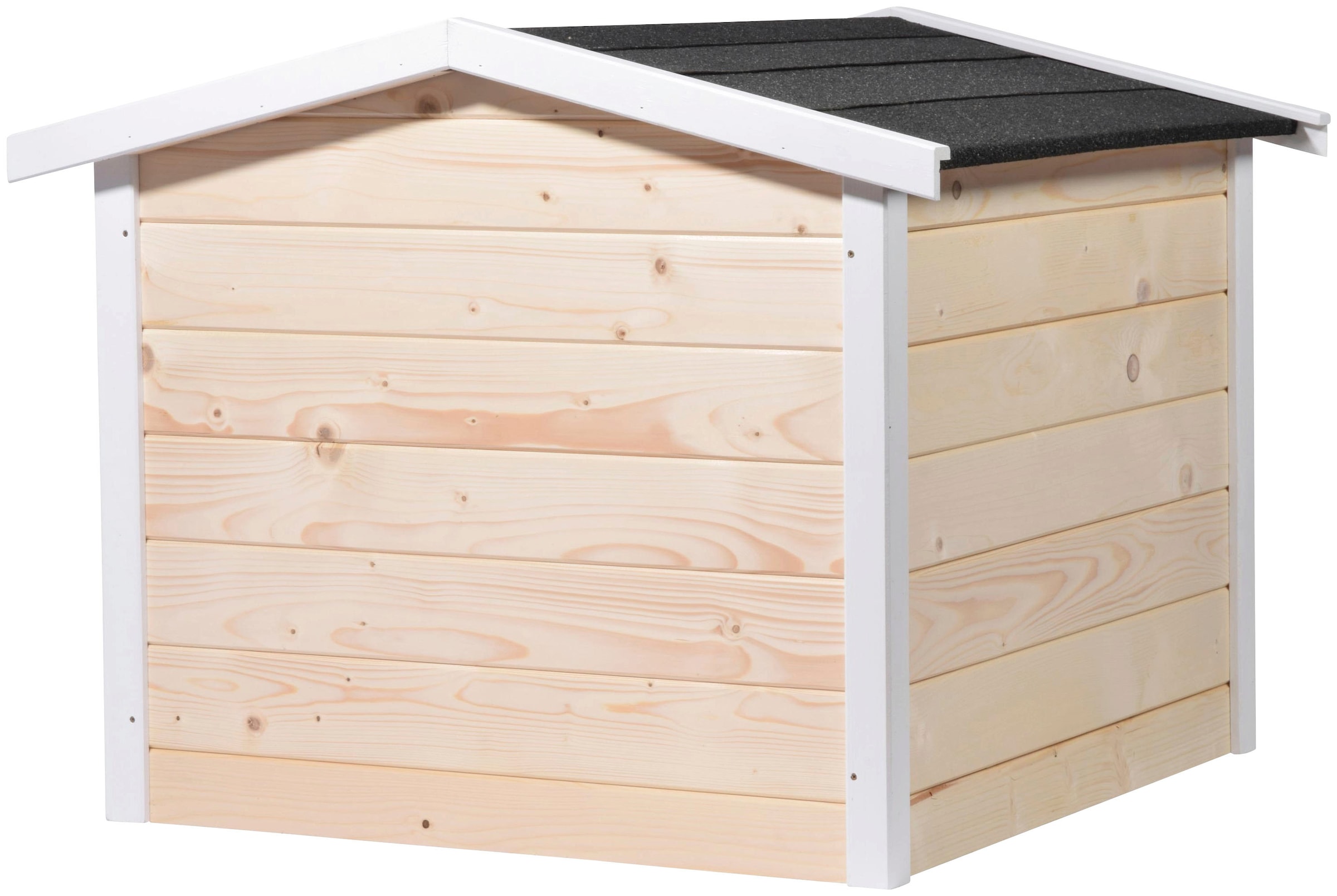 dobar Mähroboter-Garage, aus Holz in natur, mit Bitumen-Dach