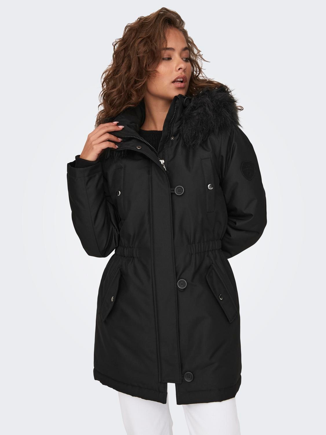 ONLY Parka "ONLIRIS FUR WINTER PARKA LIFE CC OTW" mit Kapuze mit verdeckter günstig online kaufen