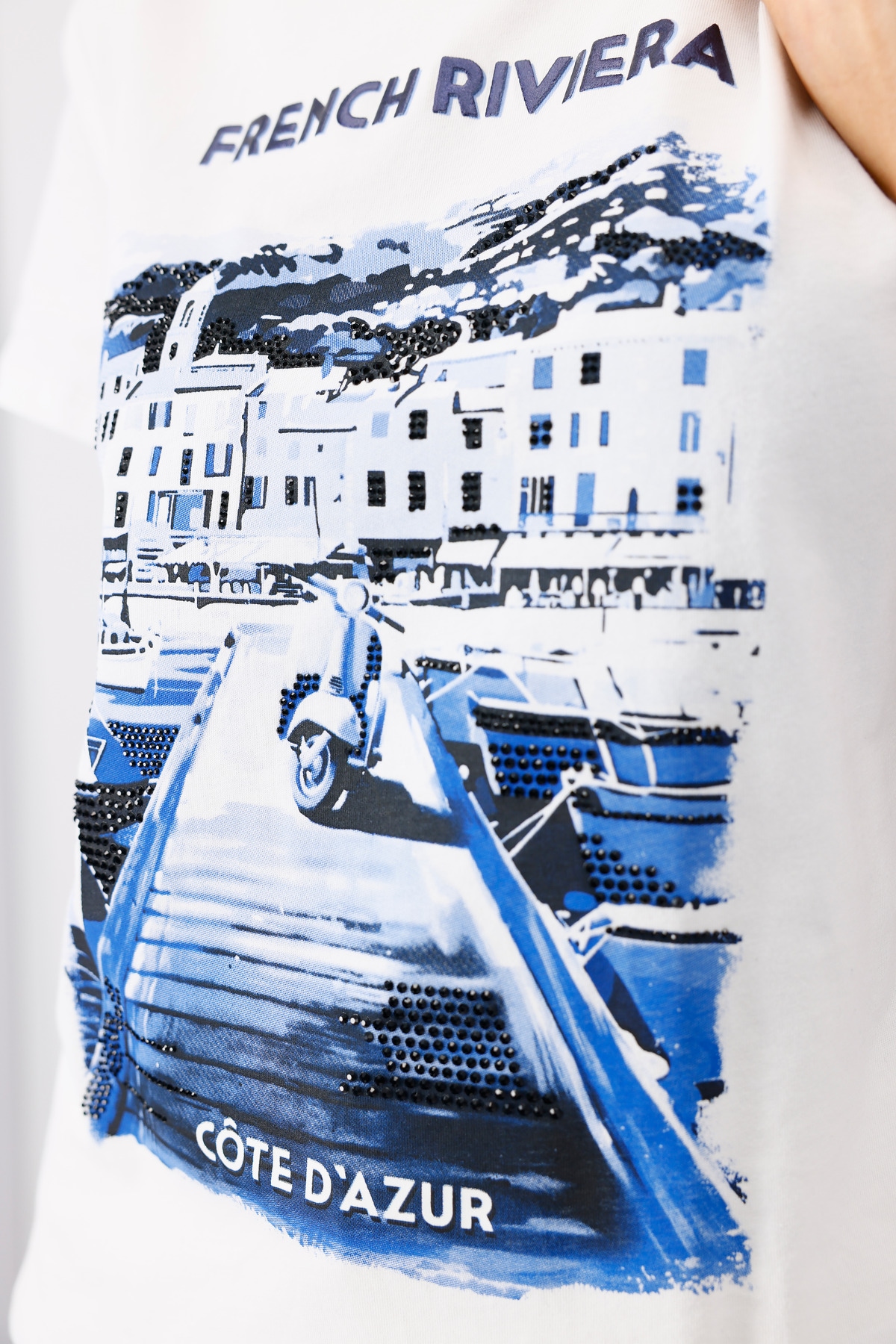 Monari T-Shirt »Shirt French Riviera«, Mit Rundhalsausschnitt