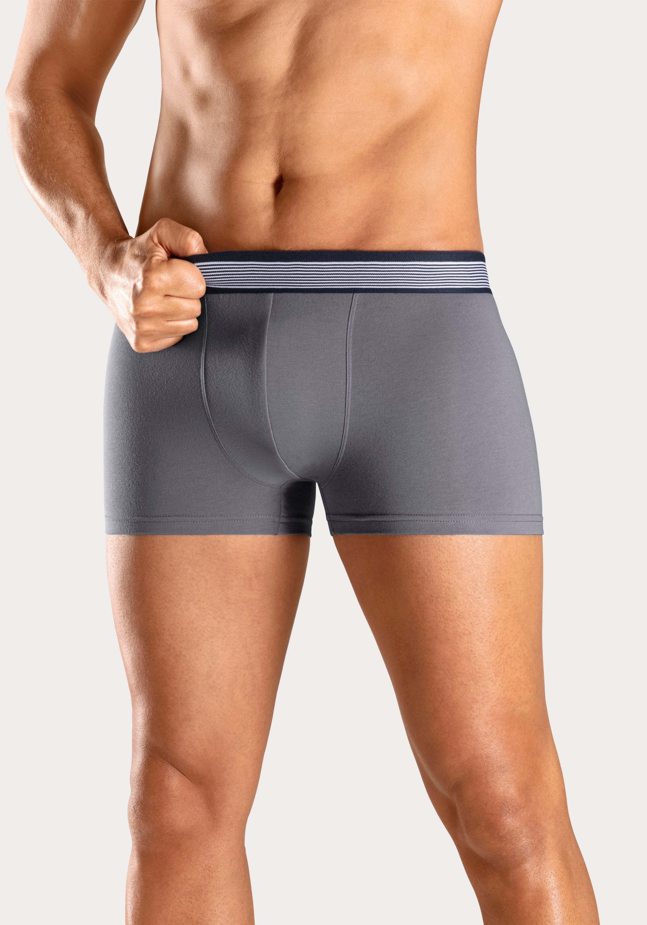 H.I.S Boxer »Boxershorts für Herren«, (Packung, 4 St.), mit gestreiftem Webbund