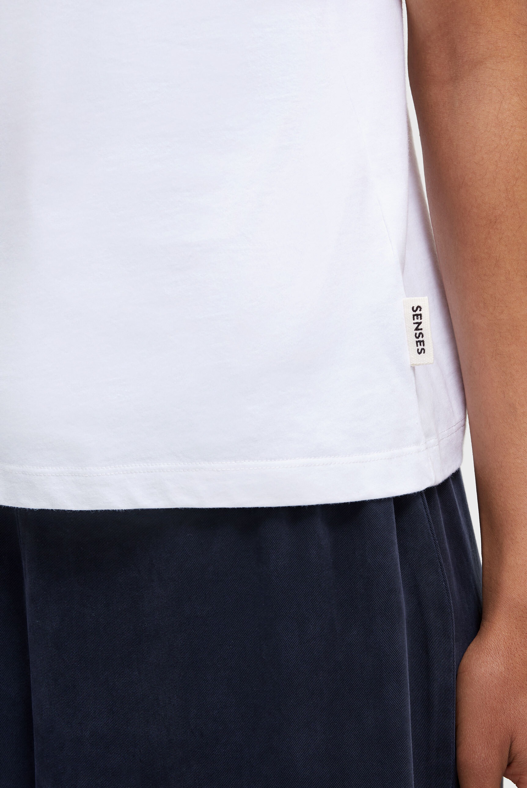 SENSES.THE LABEL Rundhalsshirt mit Turn-Up-Ärmel