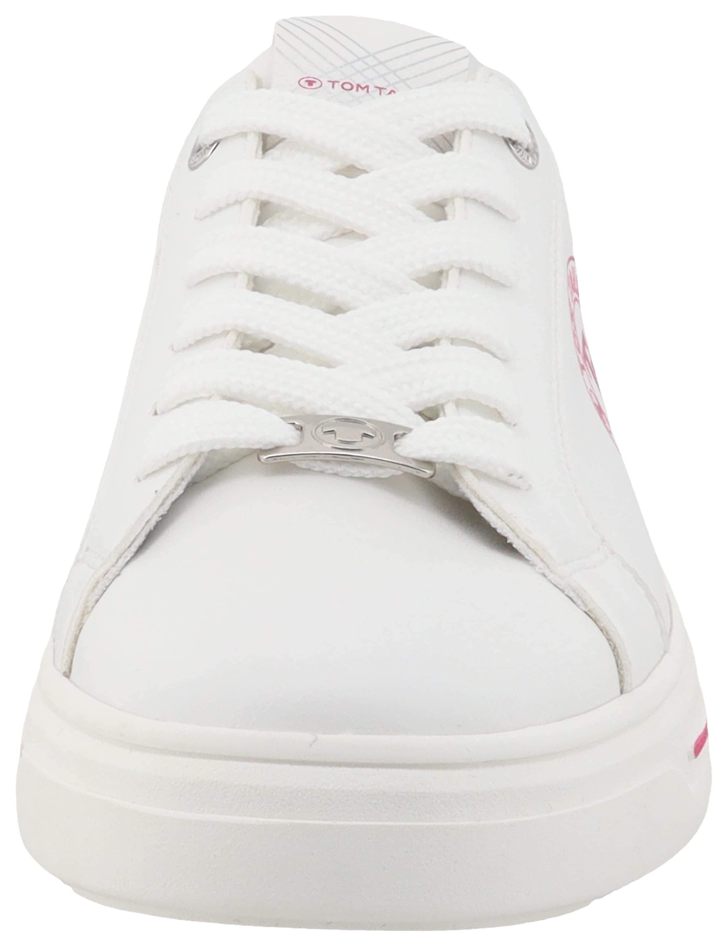 TOM TAILOR Plateausneaker, Halbschuh, Freizeitschuh, Schnürschuh, Kontrastbesatz an der Ferse