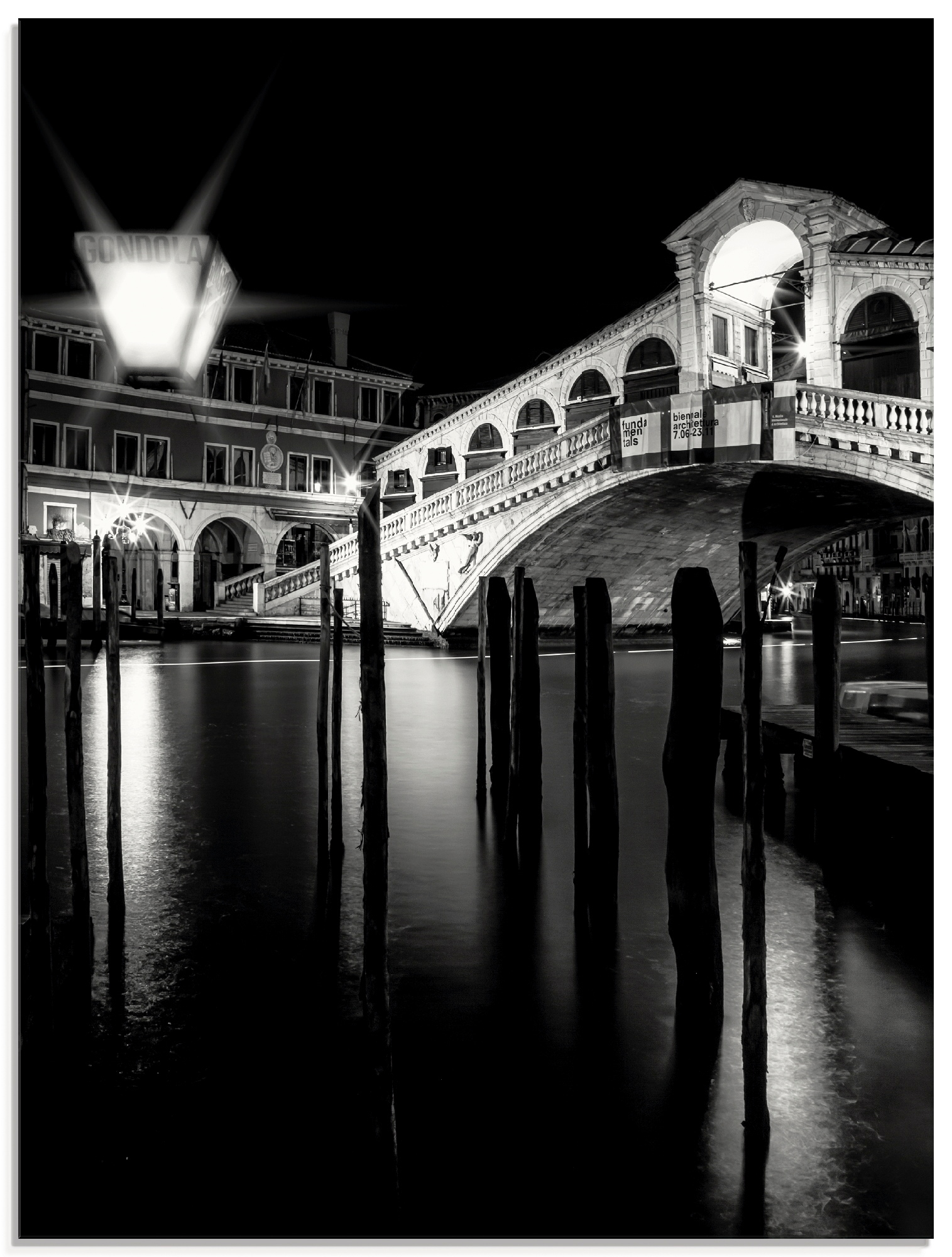 Artland Glasbild "Venedig Canal Grande & Rialto Brücke I", Brücken, (1 St.), in verschiedenen Größen