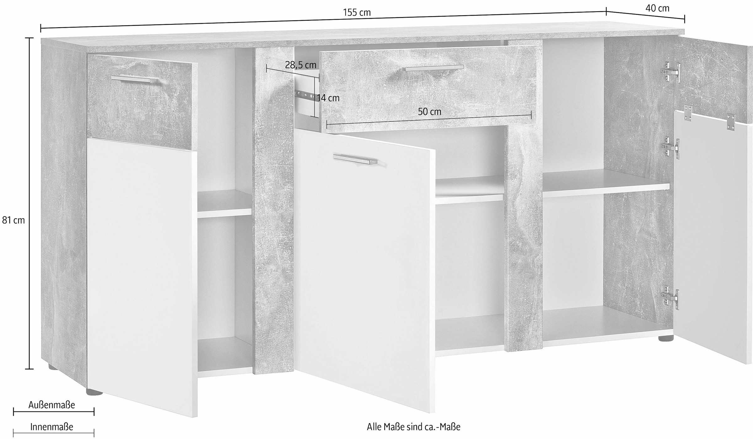 Procontour Kommode »Trenti«, Breite 155 cm