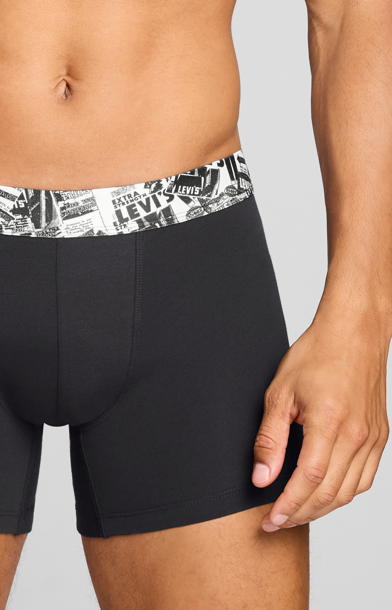 Levi's® Boxershorts »LEVIS MEN NEWSPAPER WB BOXER BRIEF 2P« 2er Pack,  ohne Eingriff, Cotton-Stretch