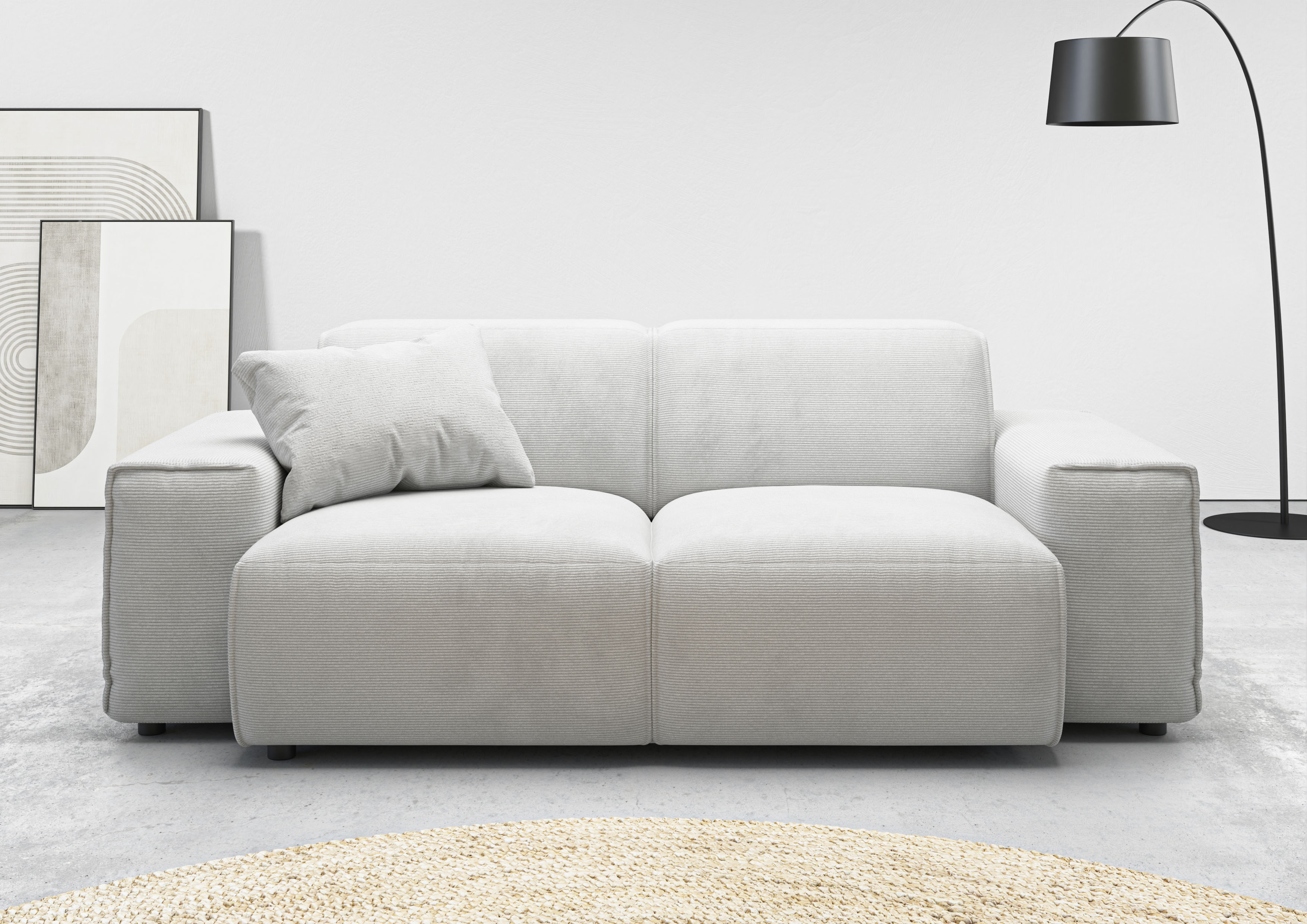 Home affaire 2-Sitzer "Glimminge auch in Breitcord + Feincord + Easy care-Bezug" besondere Kedernähte, Zierkissen