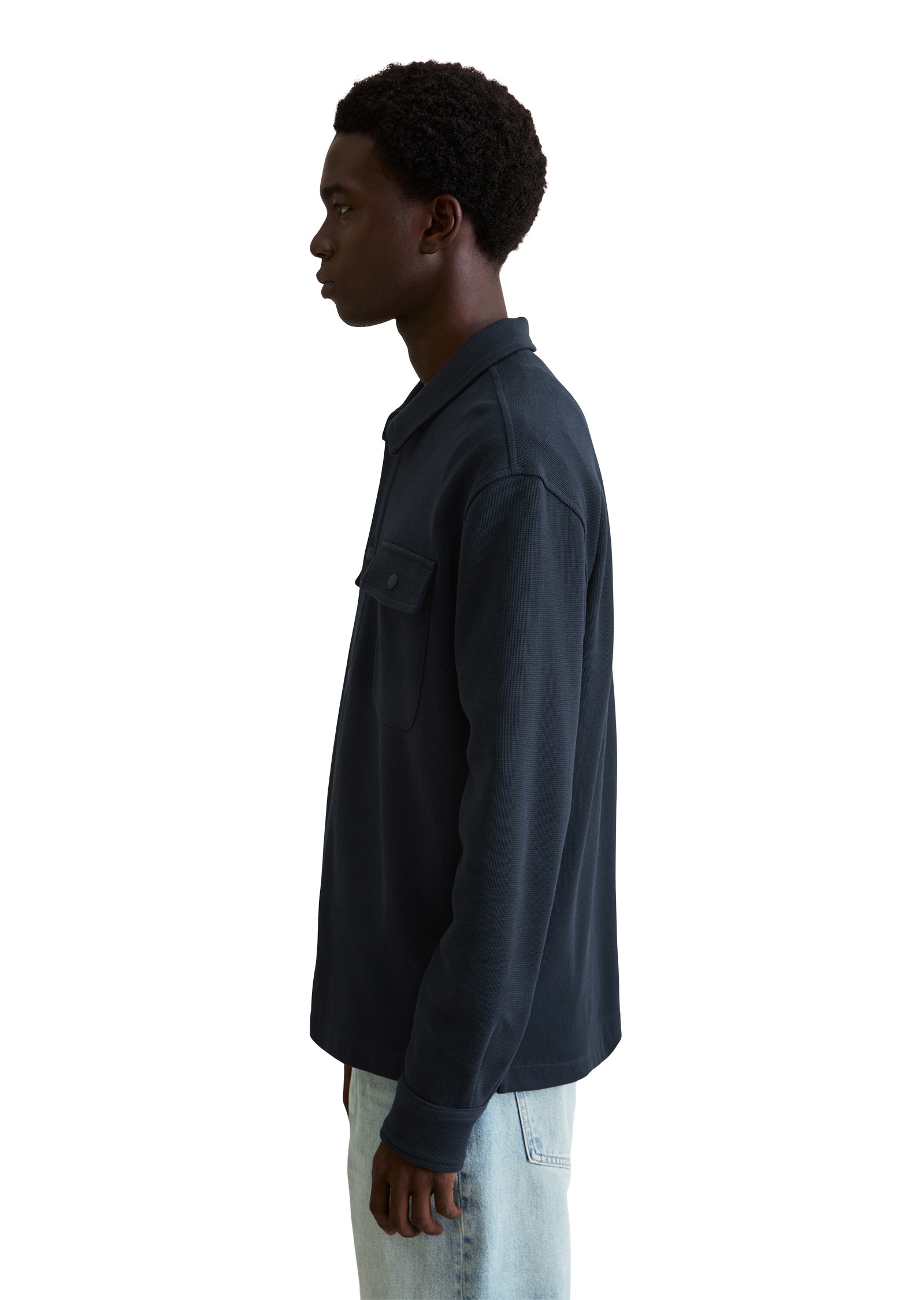 Marc OPolo DENIM Kurzjacke "aus Bio-Baumwolle mit feiner Struktur" ohne Kap günstig online kaufen