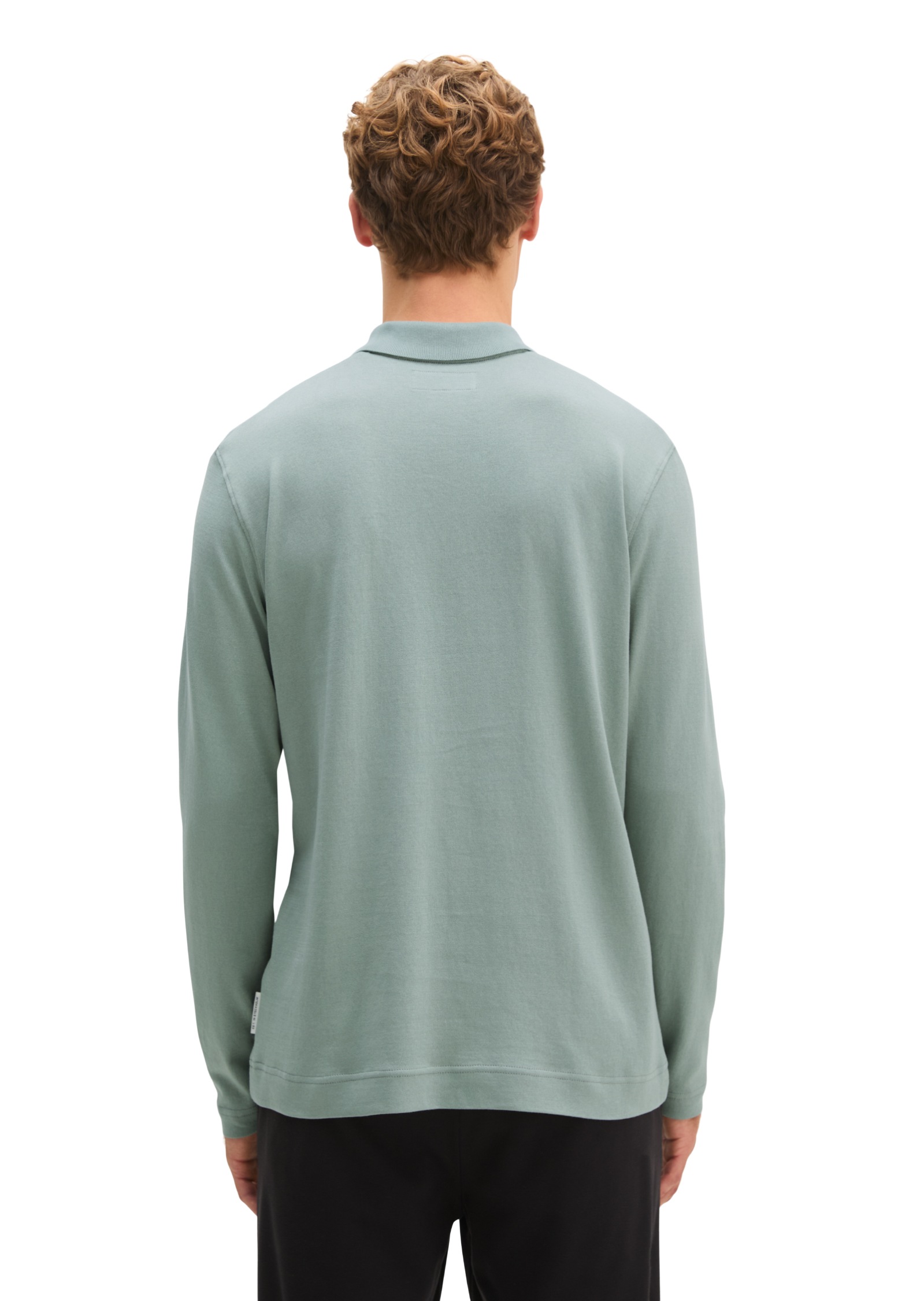Marc O'Polo Langarm-Poloshirt »aus reiner Bio-Baumwolle«