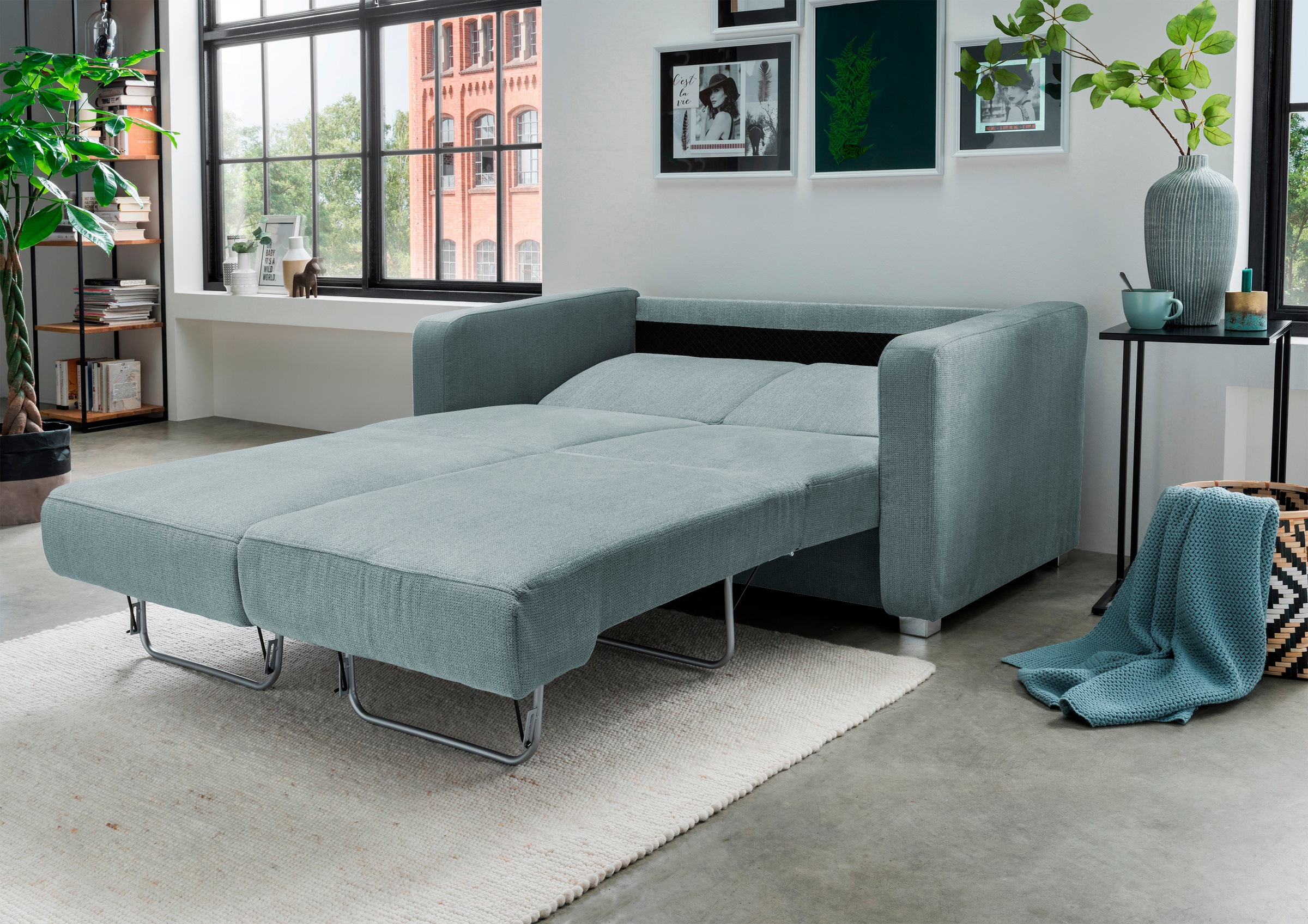 Thumbnail - Home affaire Schlafsofa "Mia Problemlöser Sofa, Einzelauszug, Bettsofa, zeitlos und bequem" mit 2 Einzelauszügen als Län...