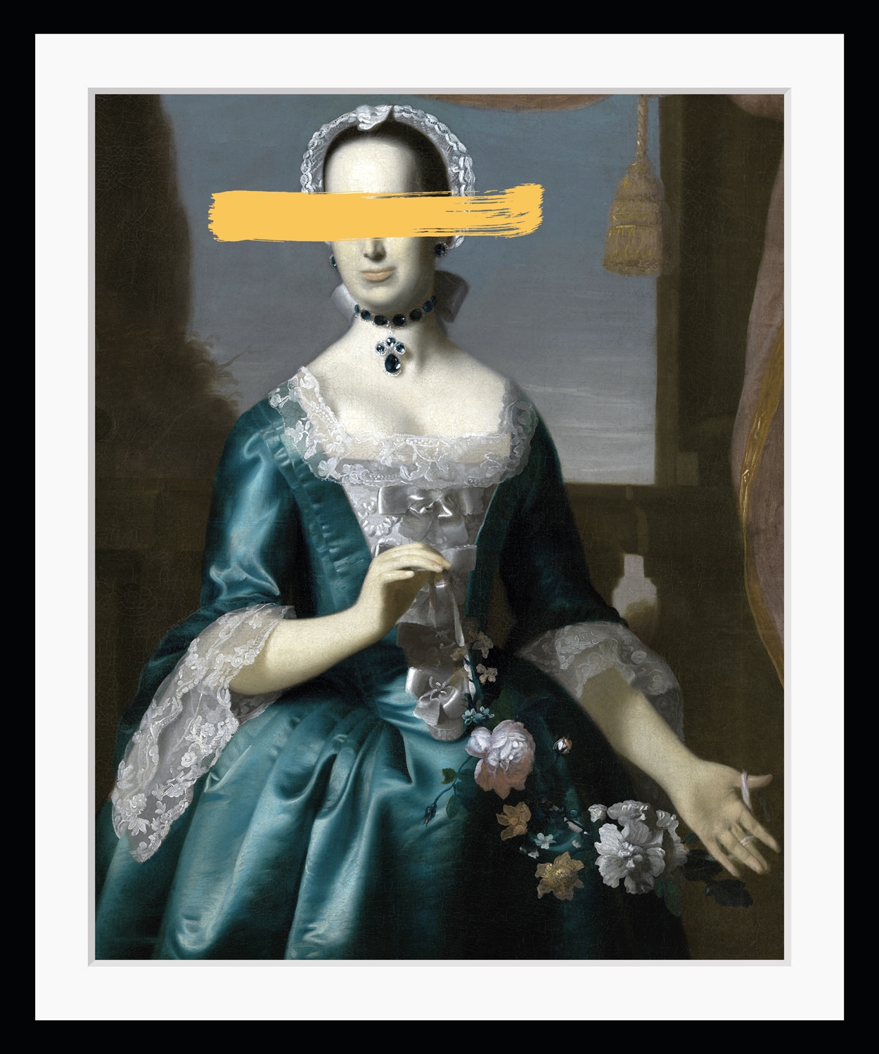 queence Bild "Ann-Kathrin mit Farbklecks" Bilder von Frauen Frau Gemälde Historische Persönlichkeiten Kunst HD Premium Poster-Druck inkl. Holzrahmen