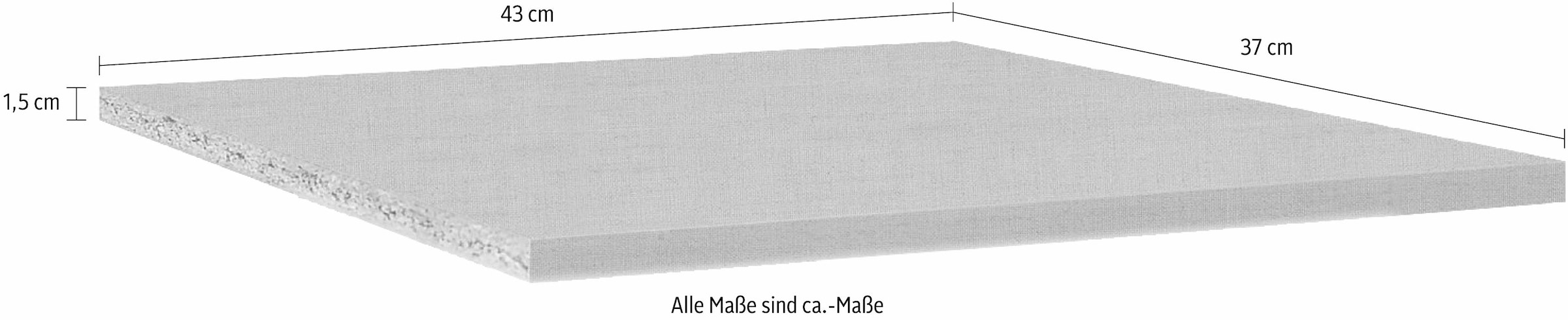 rauch Einlegeboden »Zubehör für Schränke der Serie MINOSA Schranktiefe 41 cm«, 2er-Set Breite 43 cm, Tiefe 37 cm